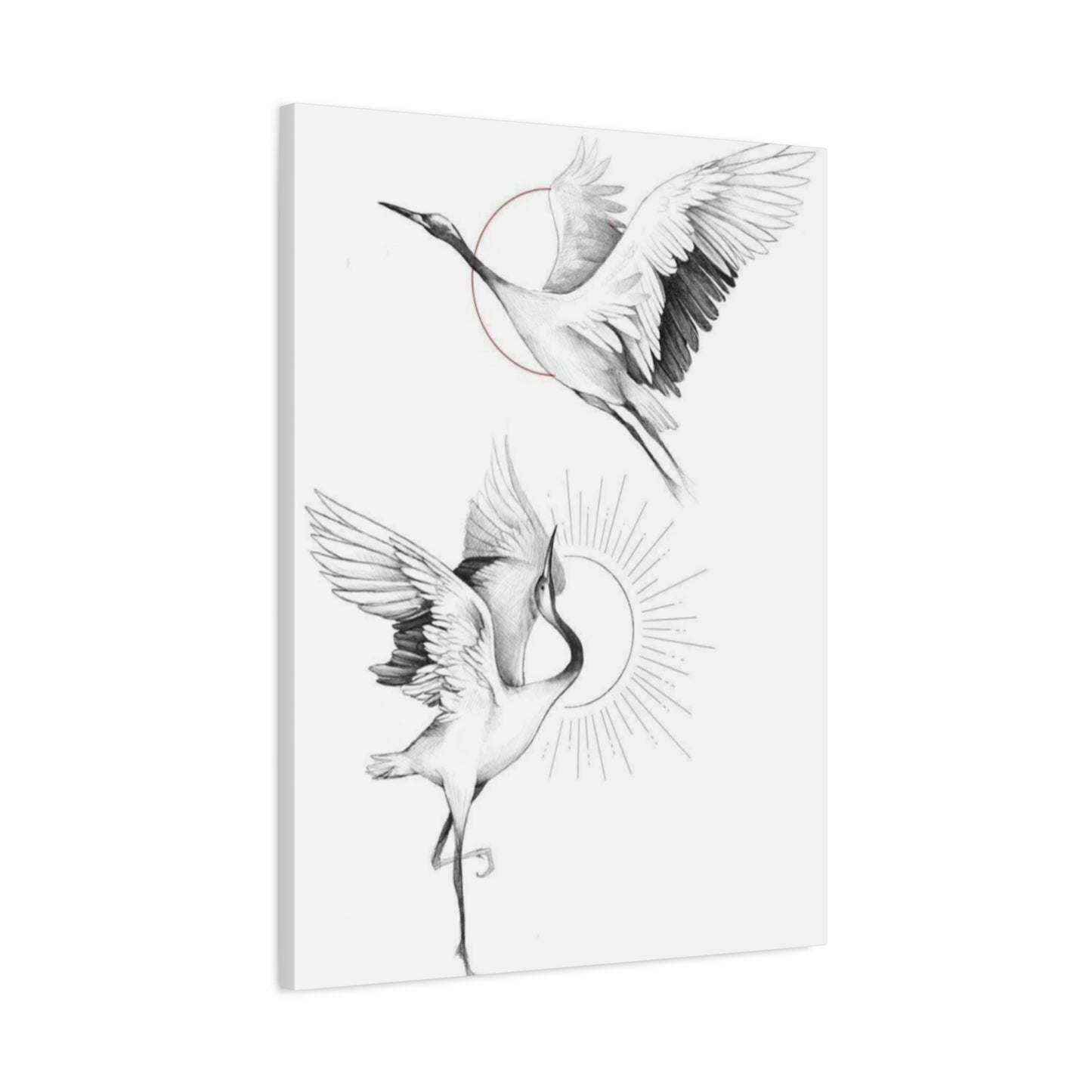 Herons Drawing Wall Art & Canvas Prints