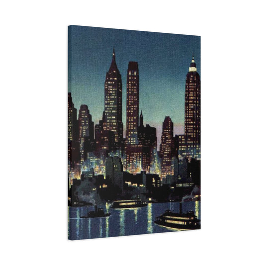 Night Skyline in New York City Wall Art & Canvas Prints