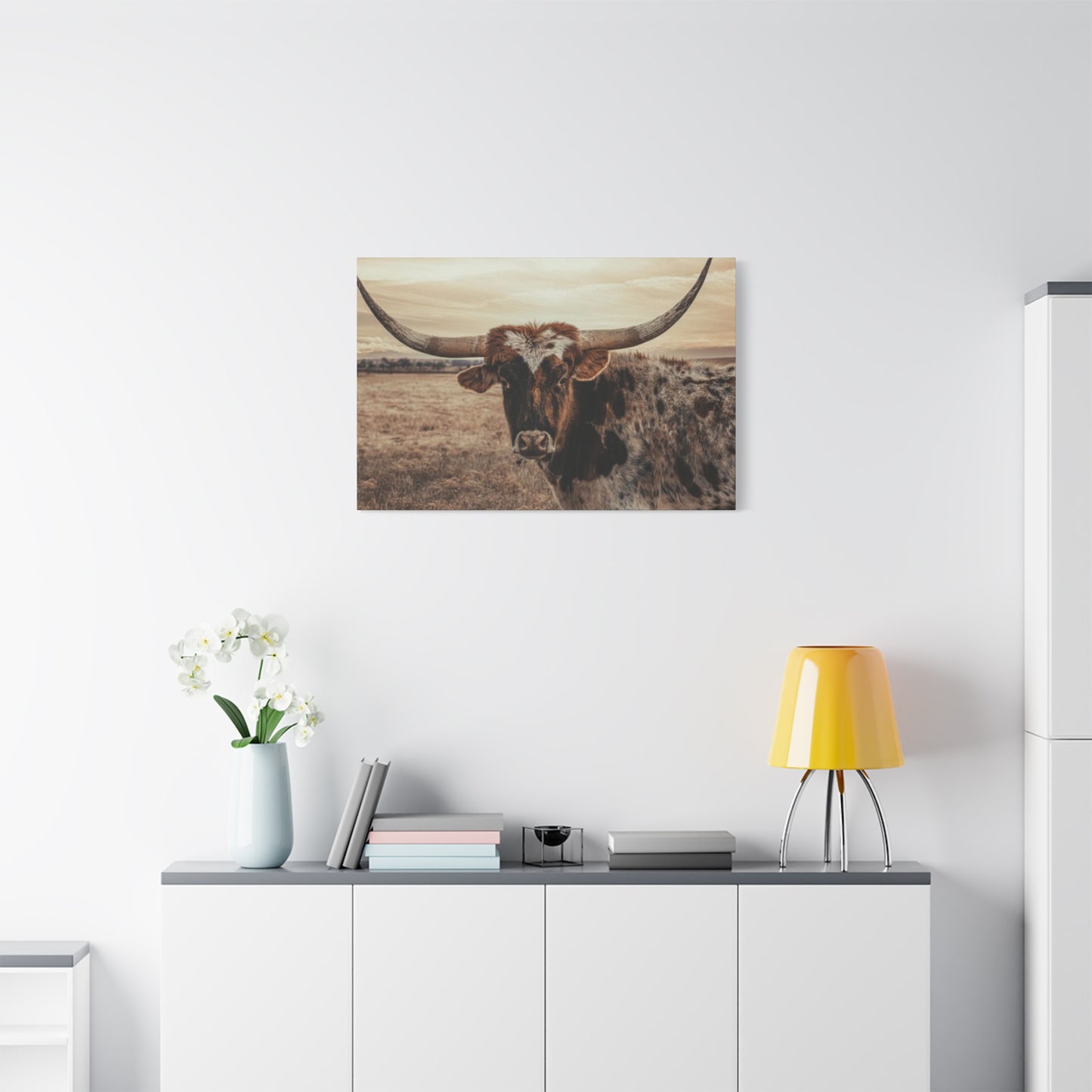 Wild Straight Long Horn Wall Art & Canvas Prints