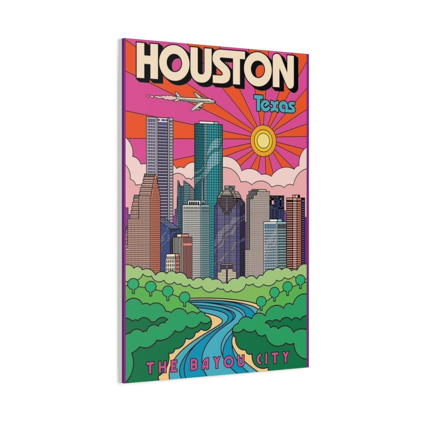 Houston City Graffiti Skylines Wall Art & Canvas Prints