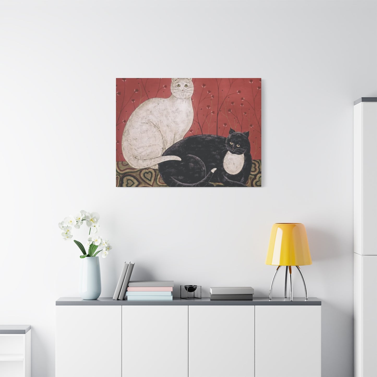 Black & White Cat Kimble Warren Wall Art & Canvas Prints