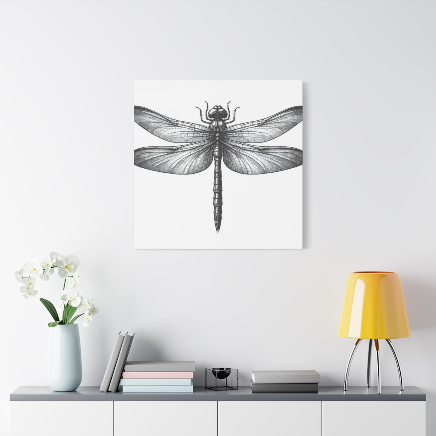 Top of Black Dragonfly Wall Art & Canvas Prints