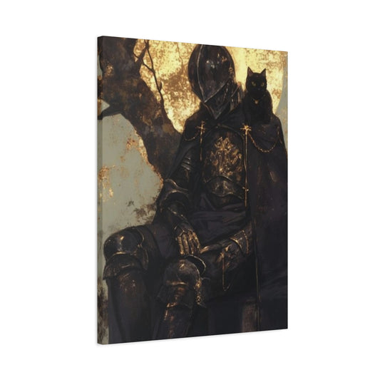 Warrior with Black Cat Wall Art & Canvas Prints