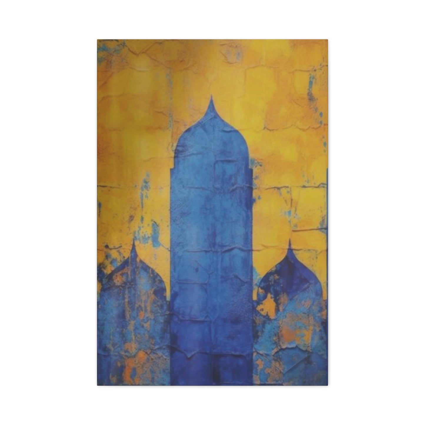 Blue & Yellow Architecture in Moroccan Wall Art & Canvas Prints