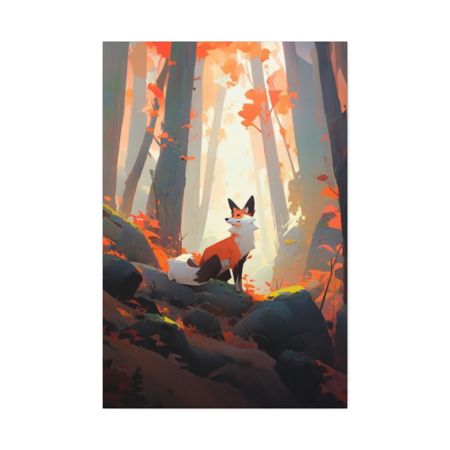 Fox in Forest Wall Art & Canvas Prints