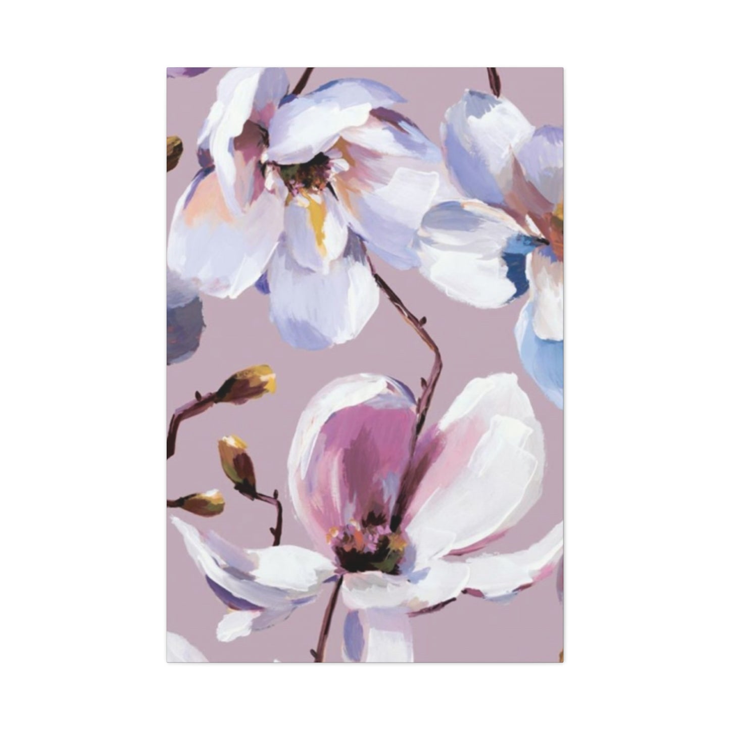 Purple Magnolia Flower Painting Wall Art & Canvas Prints