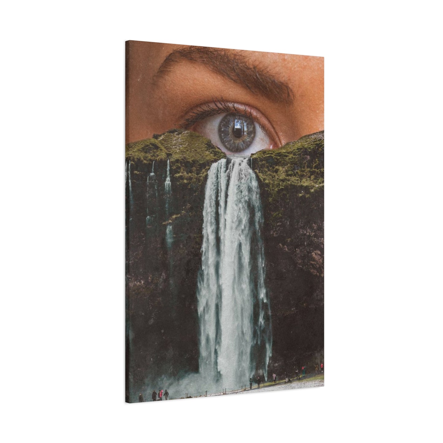 Eye Waterfall Abstract Painting Mixed Media Wall Art & Canvas Prints