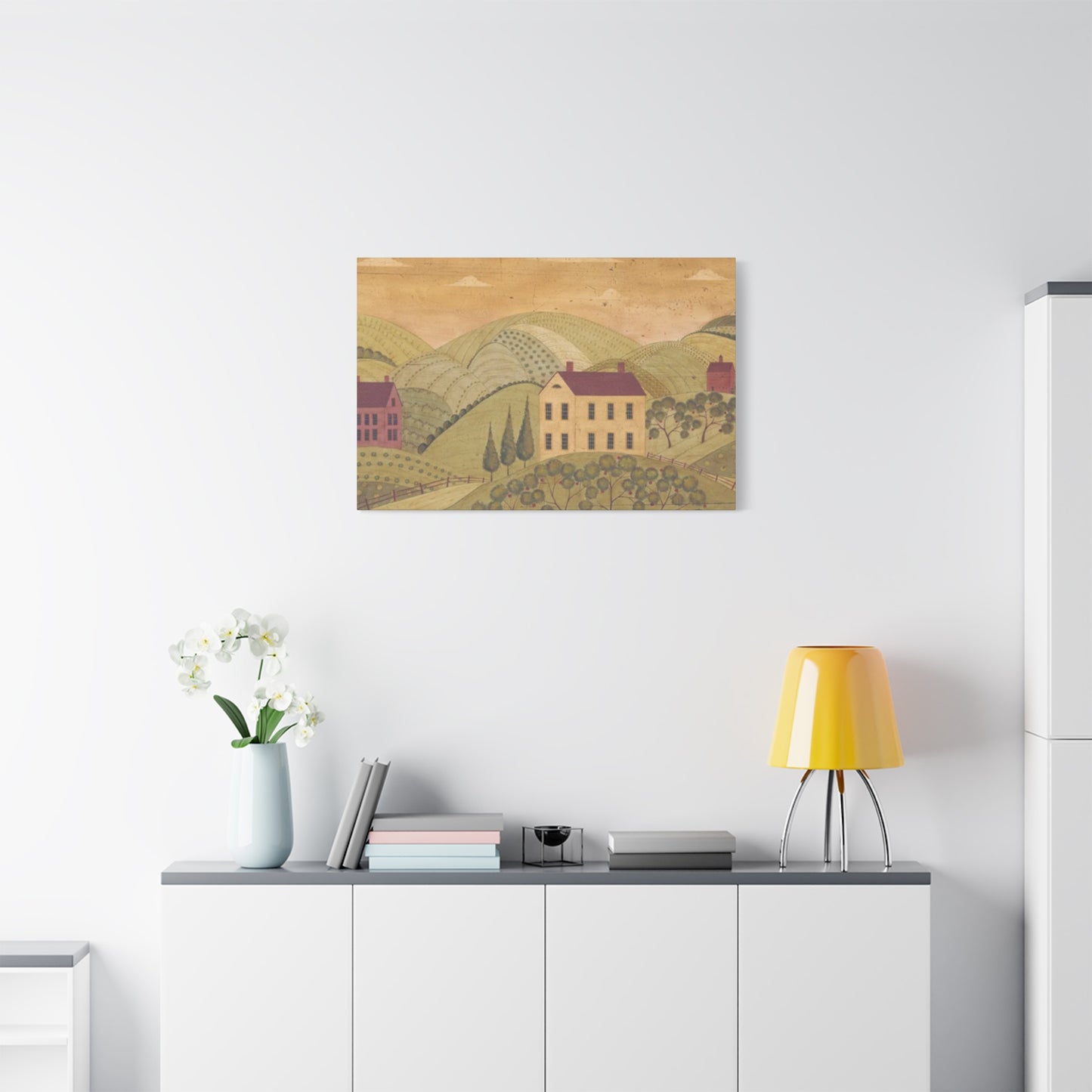 House In Fields Kimble Warren Wall Art & Canvas Prints