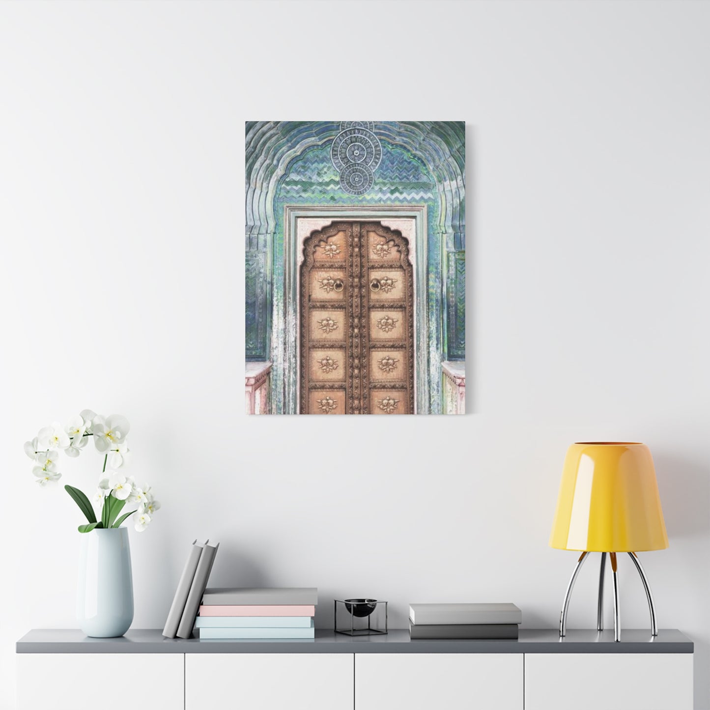 Door With Blue Accents Architecture Moroccan Wall Art & Canvas Prints