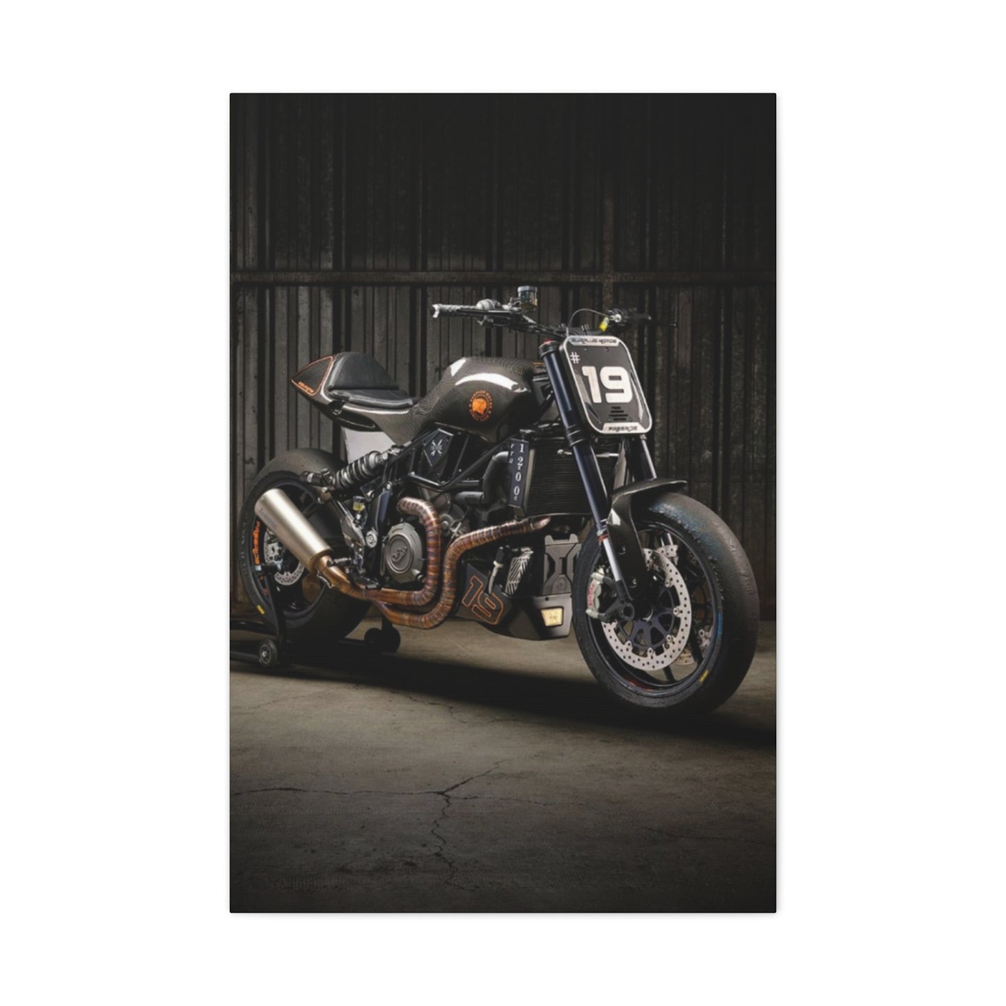 Black Classic Rider Motorcycle Wall Art & Canvas Prints