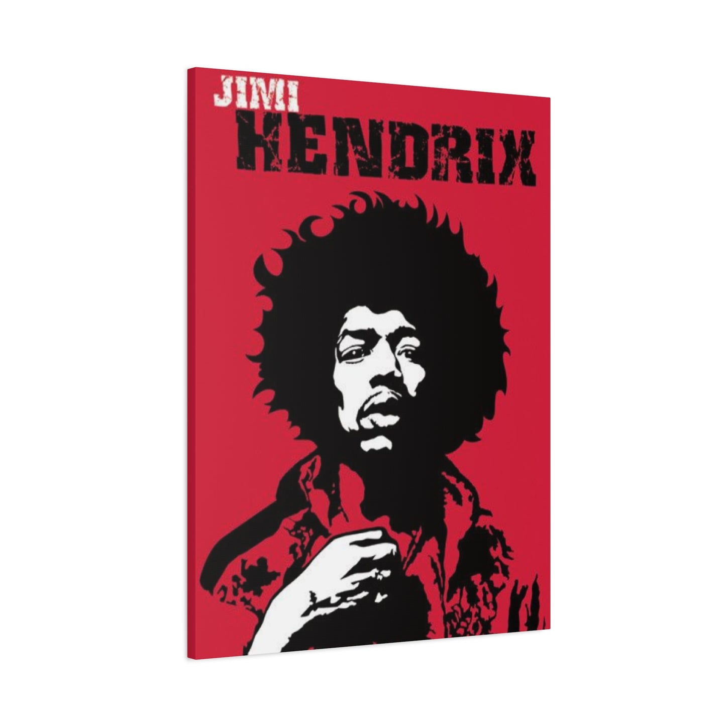 Red Jimi Hendrix Poster Wall Art & Canvas Prints