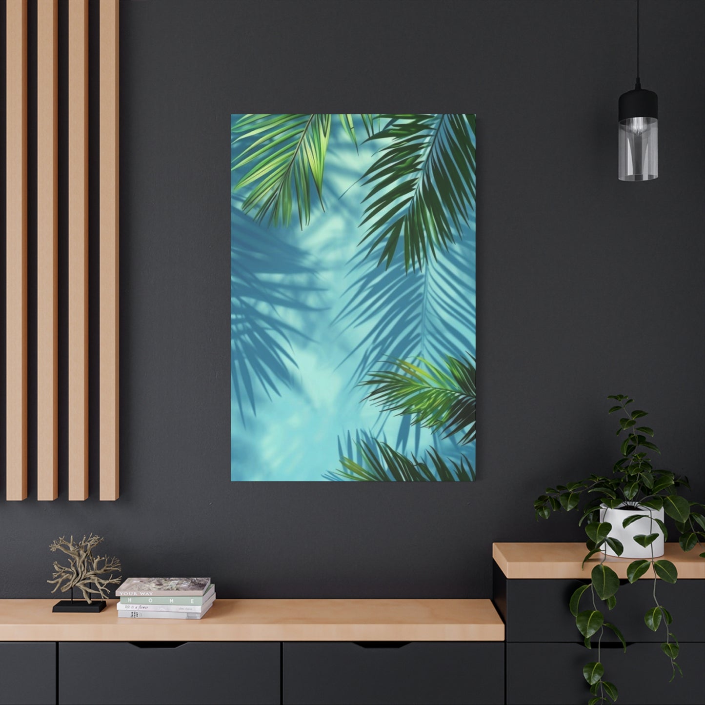 Shadow Of Palm Tree in Pool Wall Art & Canvas Prints