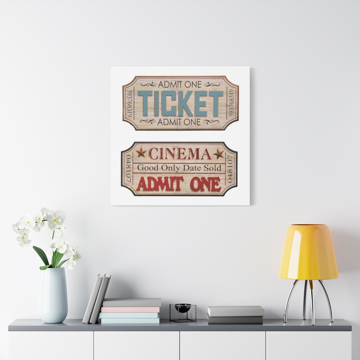 Admit One Cinema Wall Art & Canvas Prints