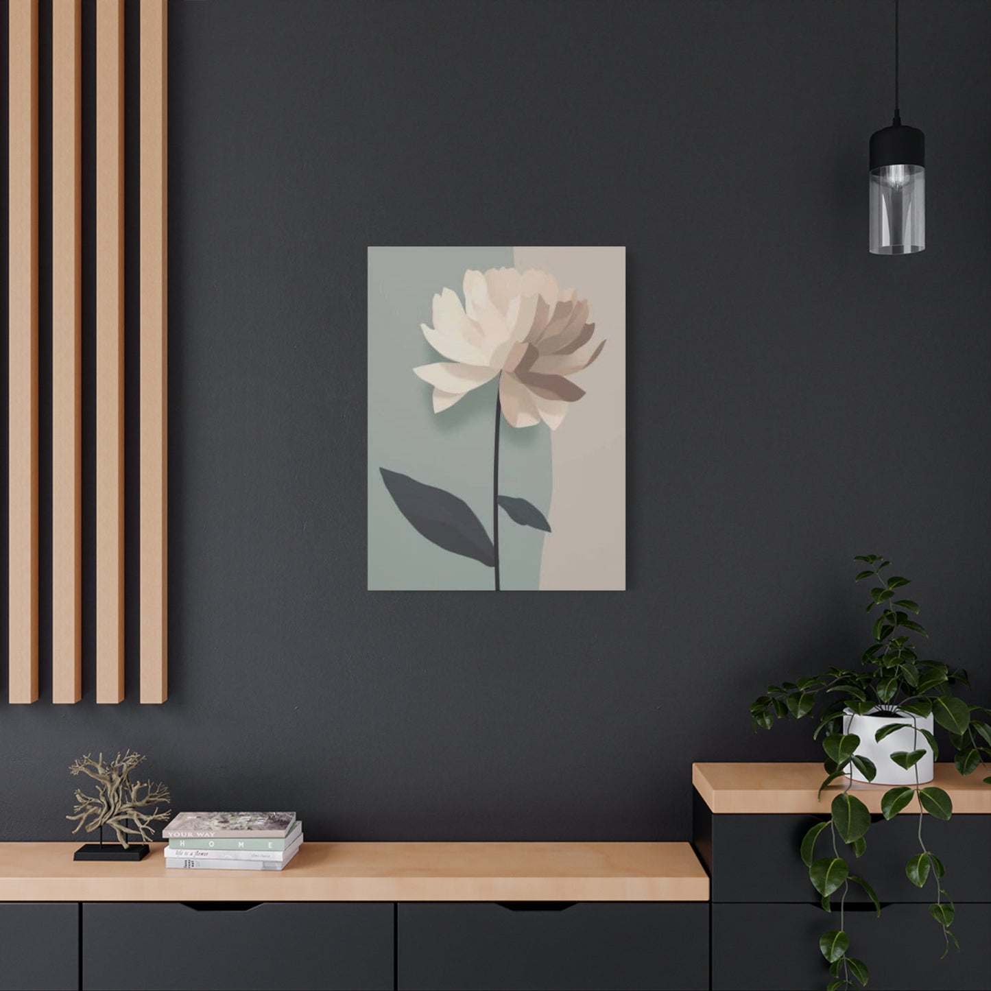 Creamy Flower Entryway Wall Art & Canvas Prints