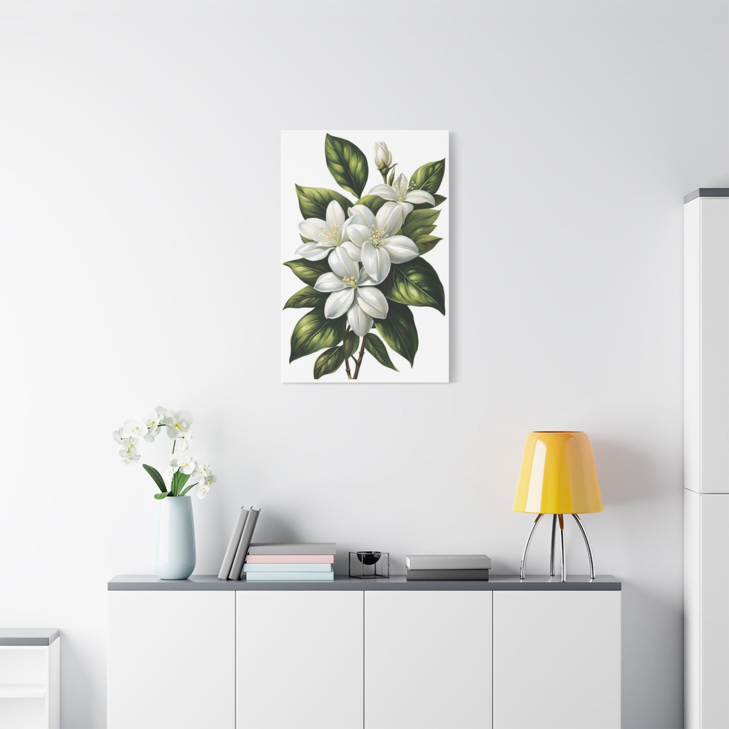 Beautiful White Magnolia Flower Painting Wall Art & Canvas Prints