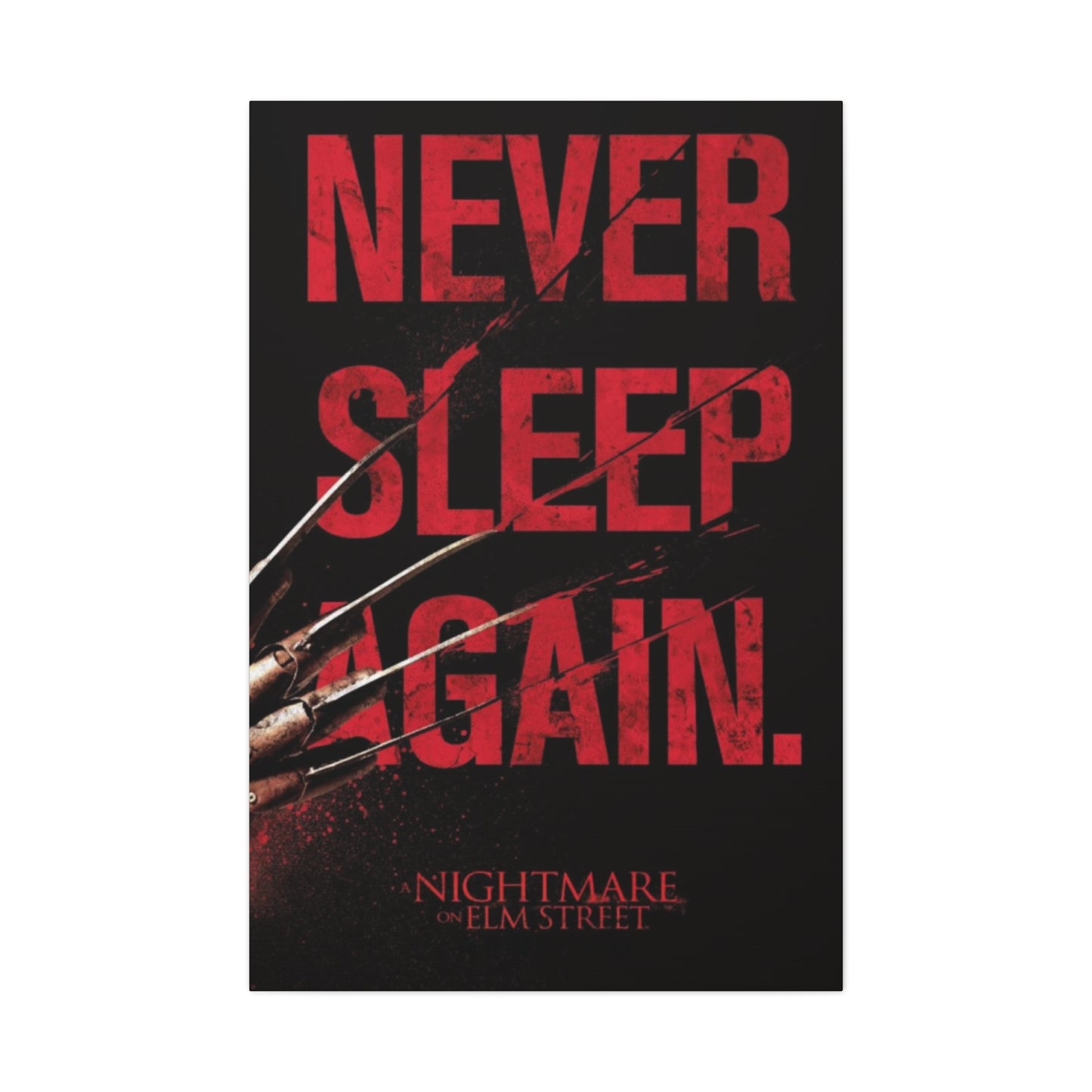 Never Sleep Again Horror Wall Art & Canvas Prints