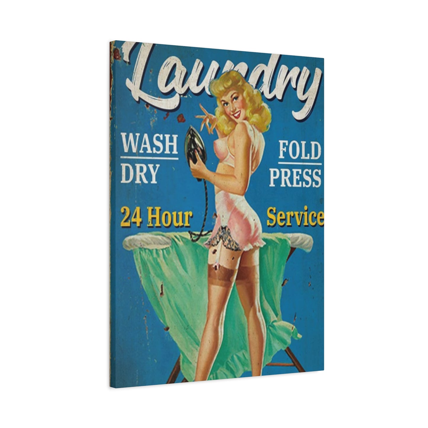 Advertisement Poster Laundry Wall Art & Canvas Prints