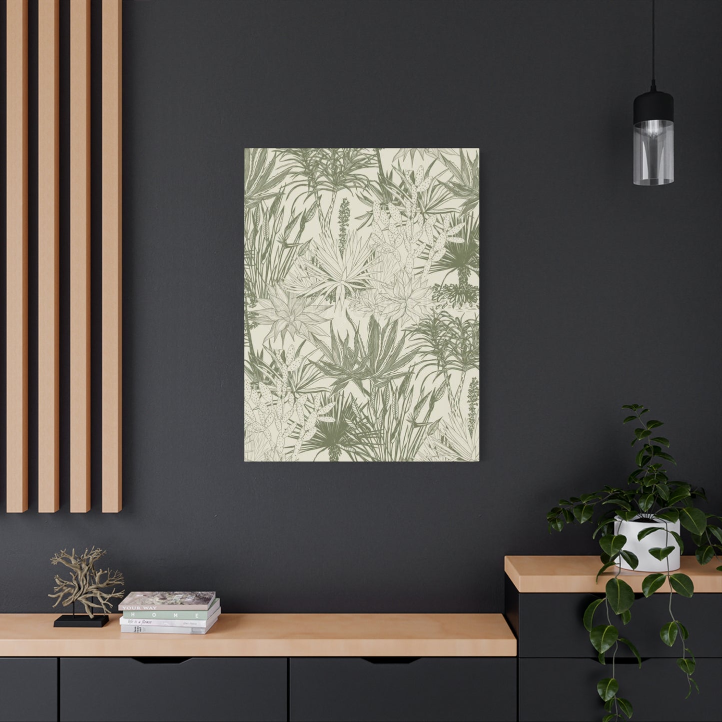 Shades Of Olive Green Plant Leaves Wall Art & Canvas Prints