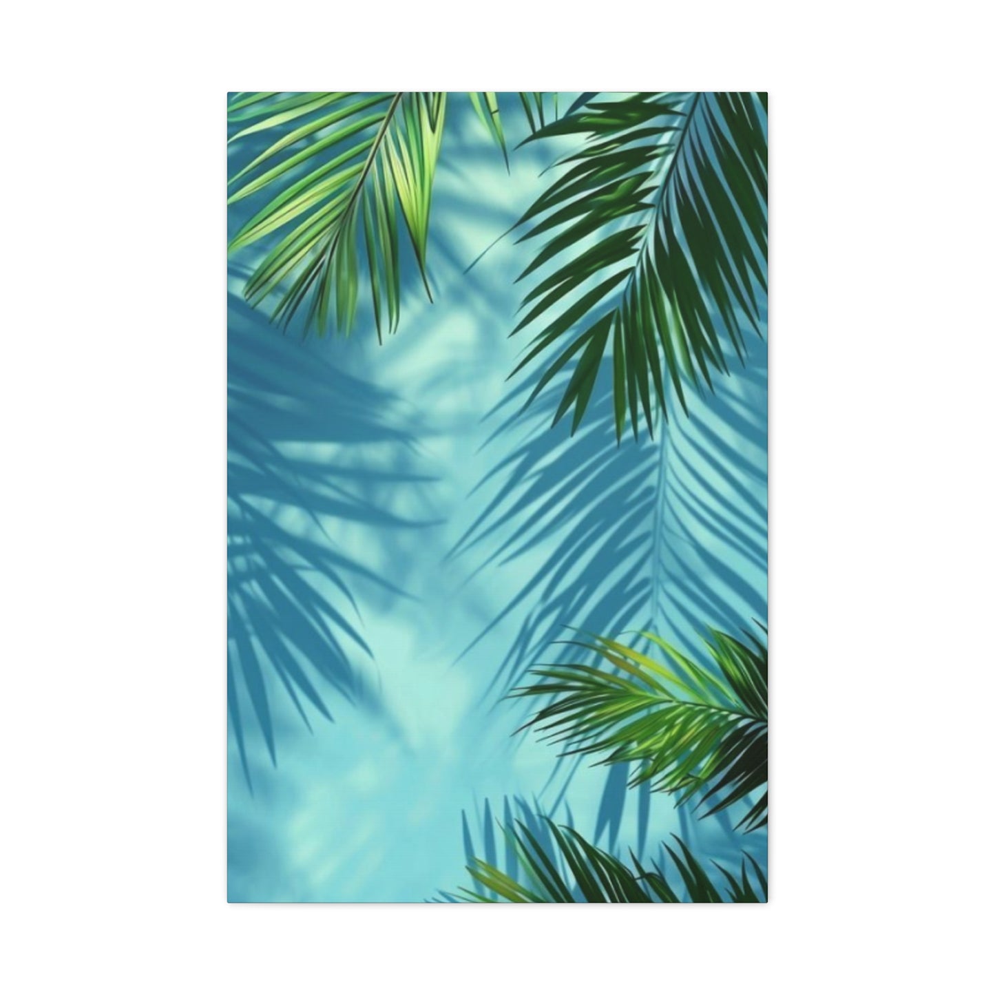 Shadow Of Palm Tree in Pool Wall Art & Canvas Prints