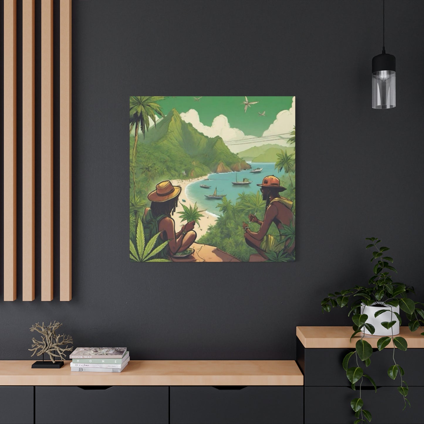 Cannabis Island Marijuana Wall Art & Canvas Prints