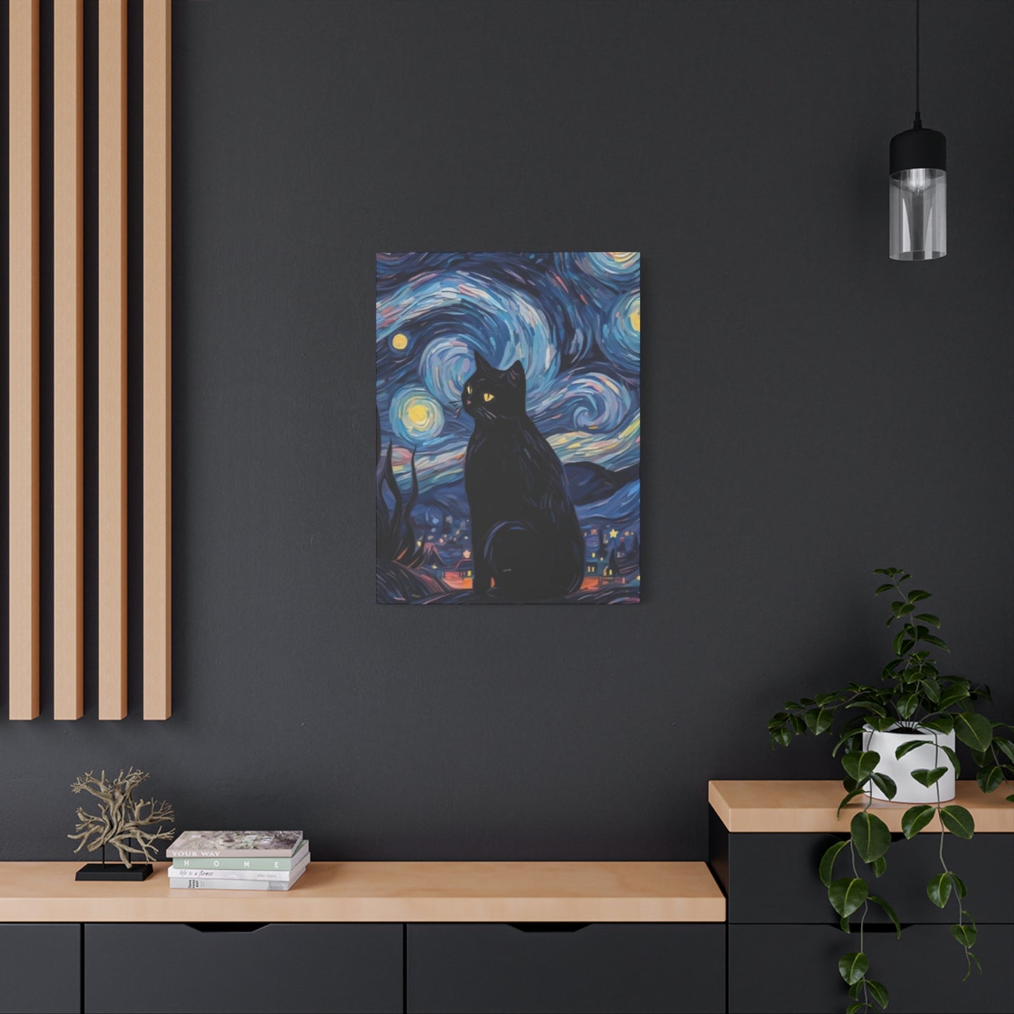 Black Cat Vincent Van Gogh Abstract Modernism Wall Art & Canvas Prints