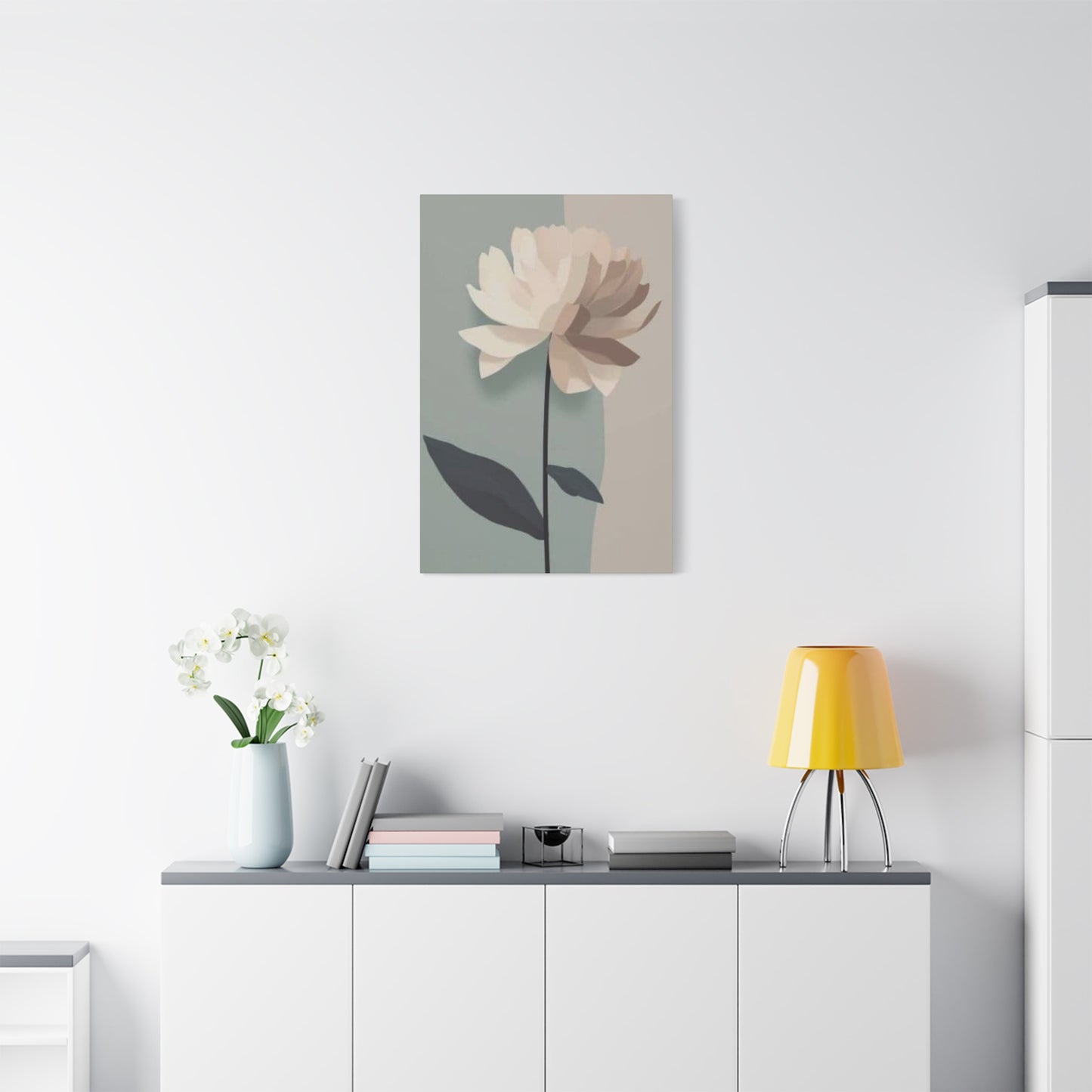 Creamy Flower Entryway Wall Art & Canvas Prints