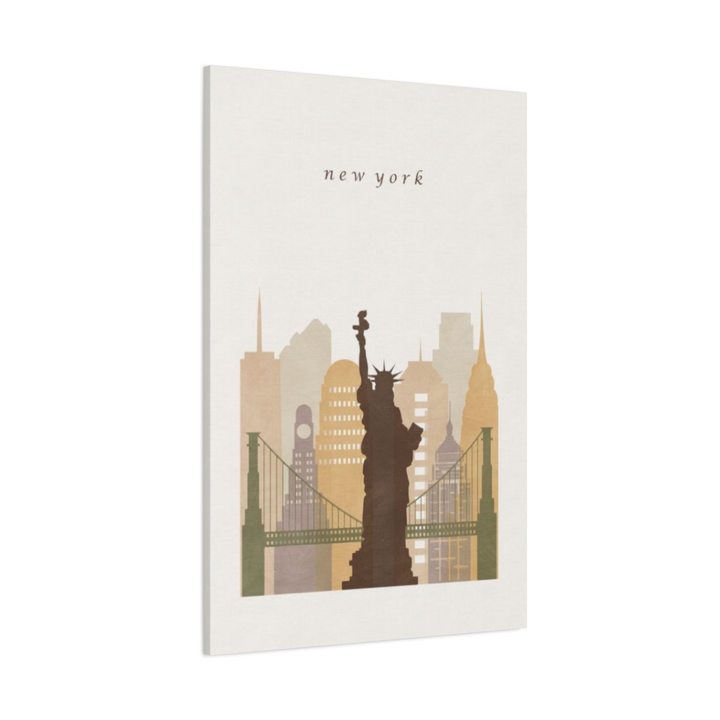 Statue Of Liberty Sepia Poster NYC Skyline Wall Art & Canvas Prints