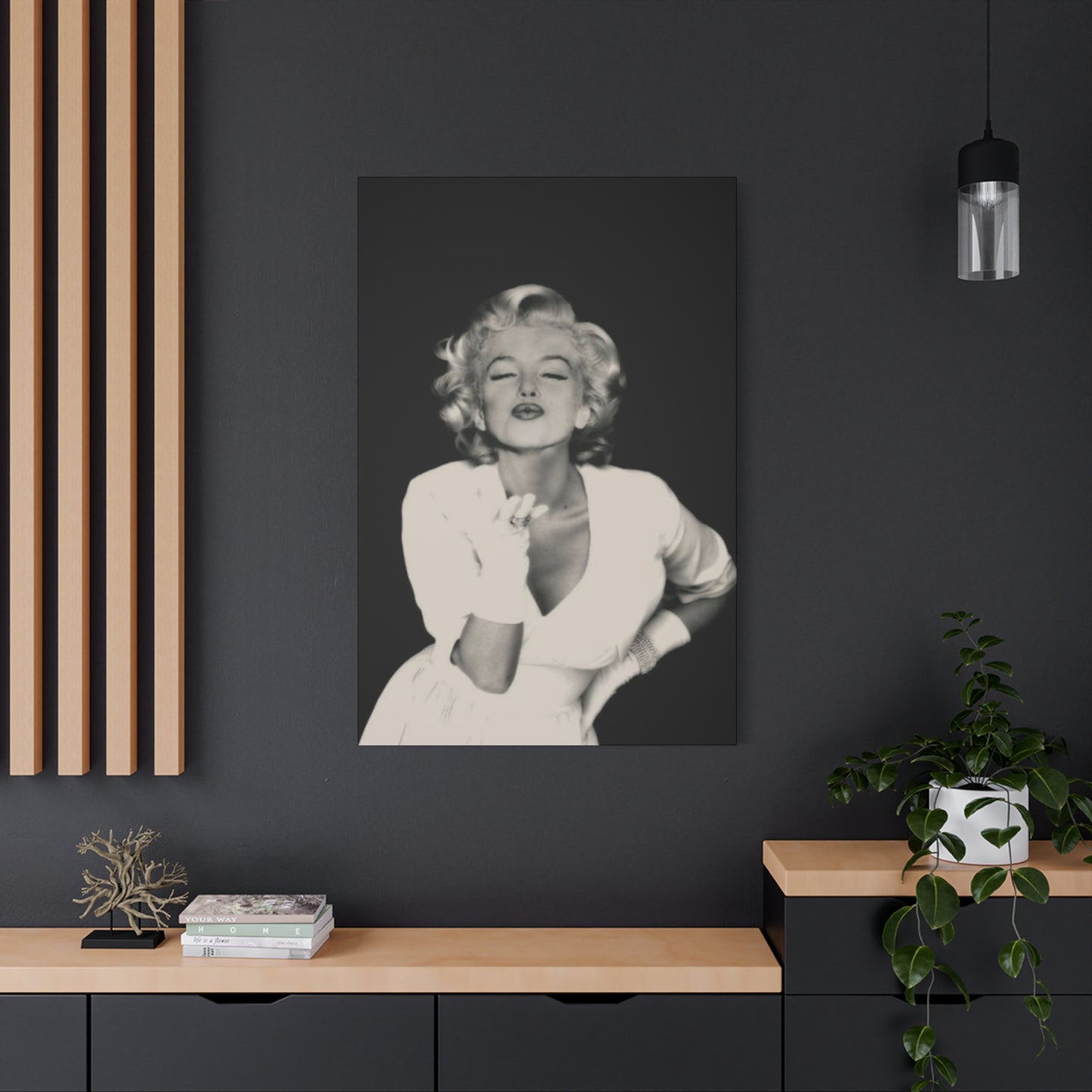 Beautiful Marilyn Monroe Flying Kiss Candid Photo Wall Art & Canvas Prints