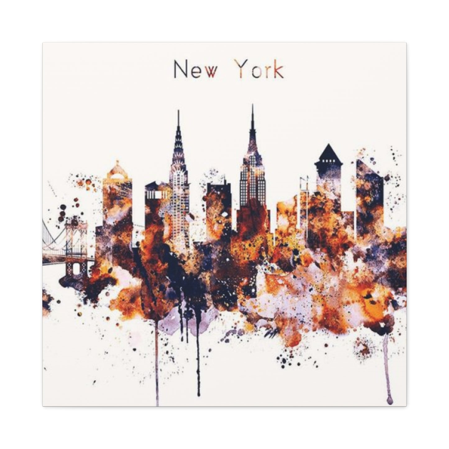 New York Skylines Drawing Wall Art & Canvas Prints