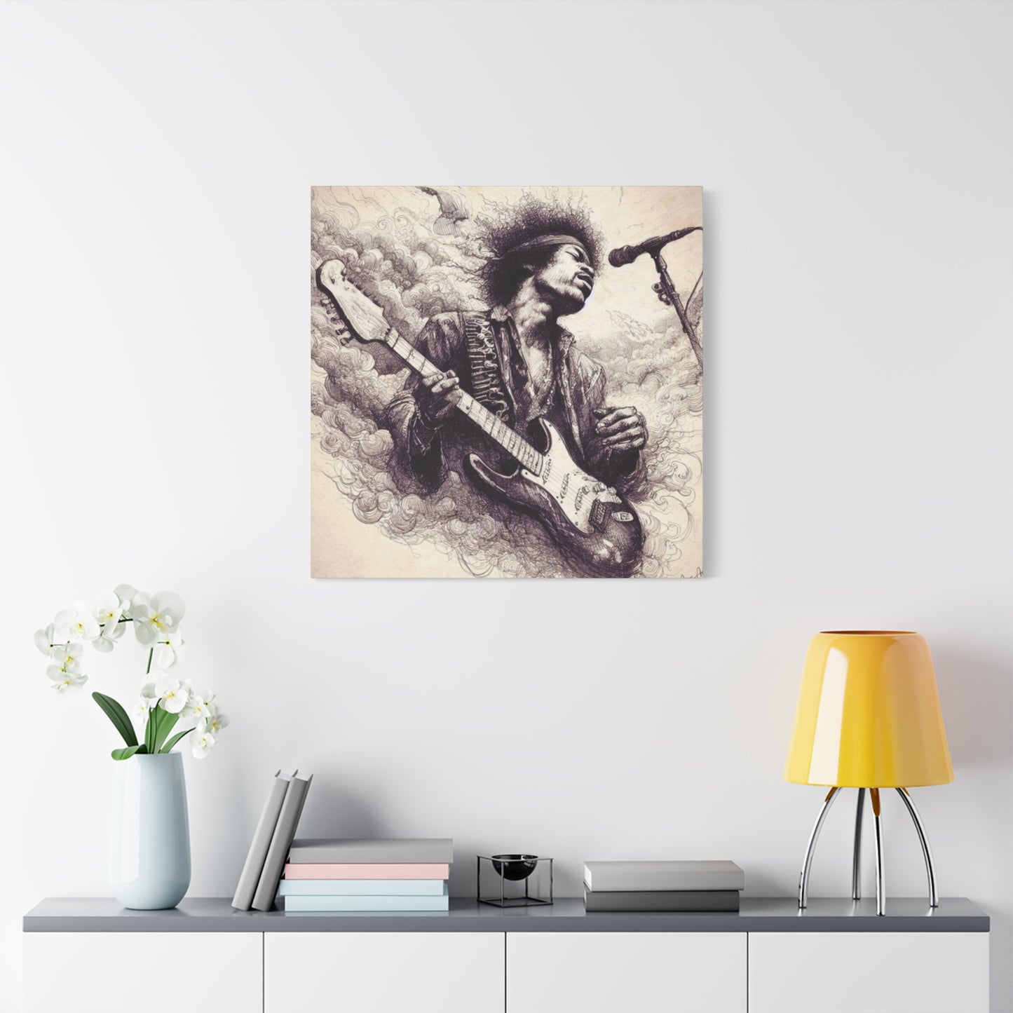 Jimi Hendrix Guitar Poster Wall Art & Canvas Prints