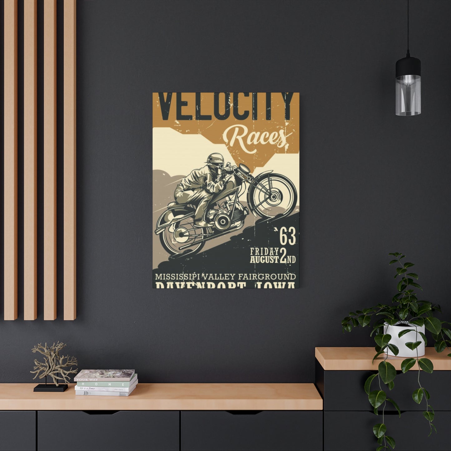 Velocity Races Motorcycle Wall Art & Canvas Prints