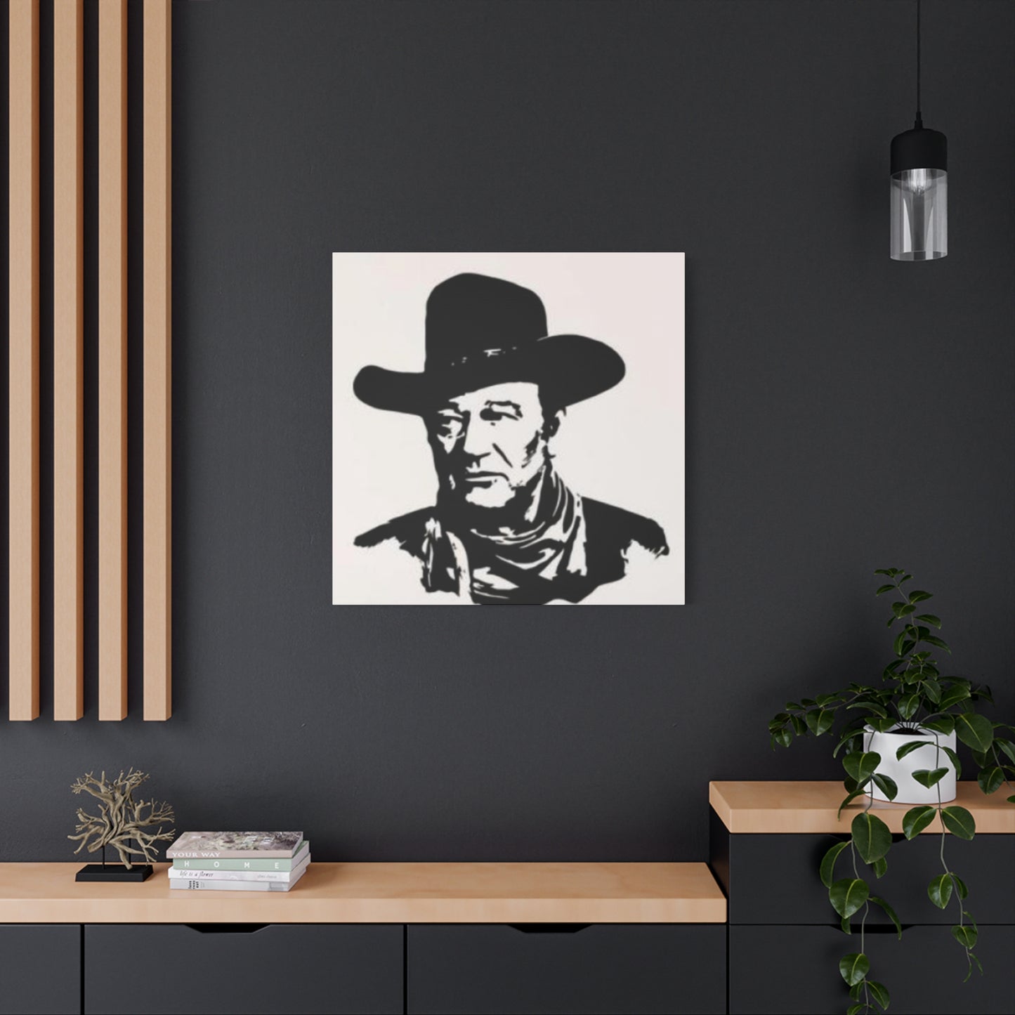 Cowboy Portrait Drawing Wall Art & Canvas Prints