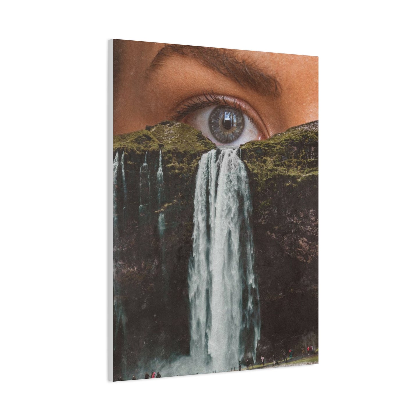 Eye Waterfall Abstract Painting Mixed Media Wall Art & Canvas Prints