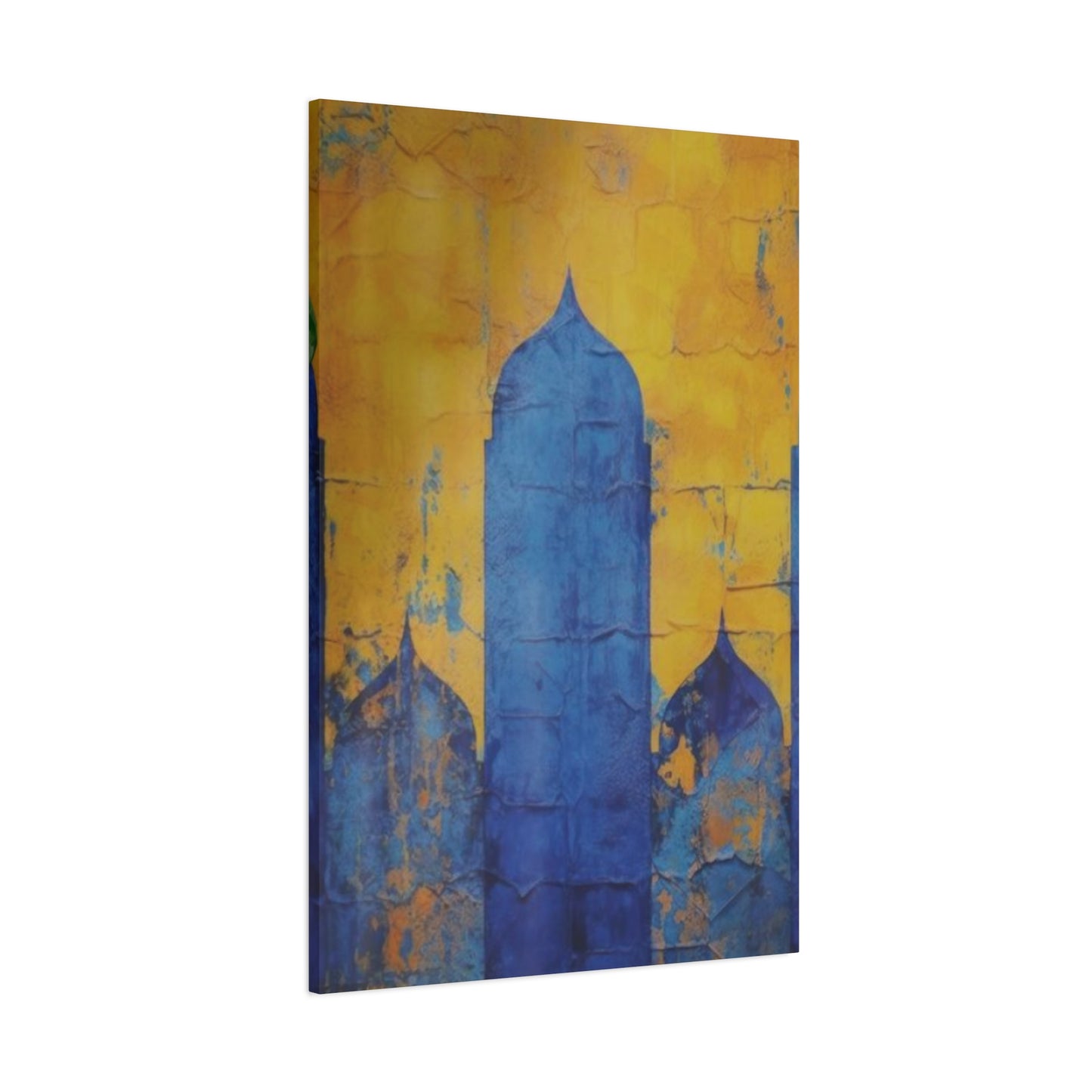 Blue & Yellow Architecture in Moroccan Wall Art & Canvas Prints