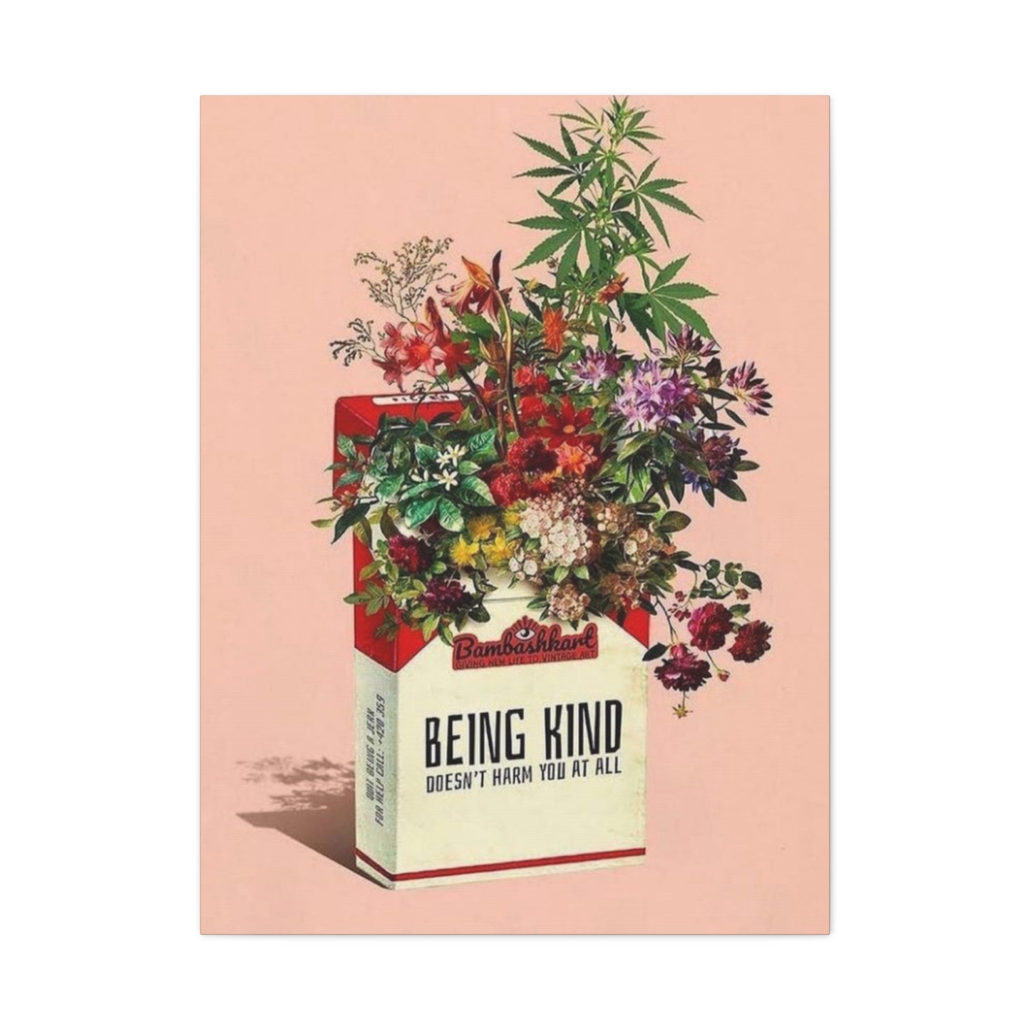 Being Kind Cigarette Box Marijuana Wall Art & Canvas Prints