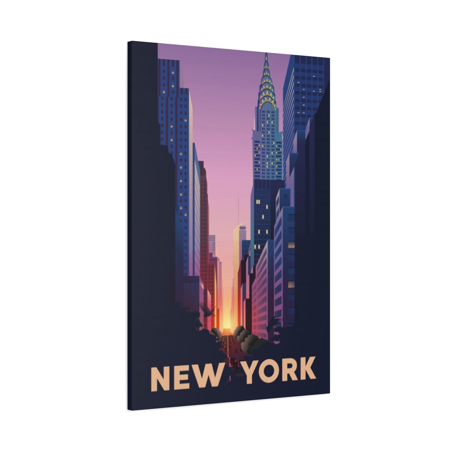 Streets Sunset Of New York City Wall Art & Canvas Prints