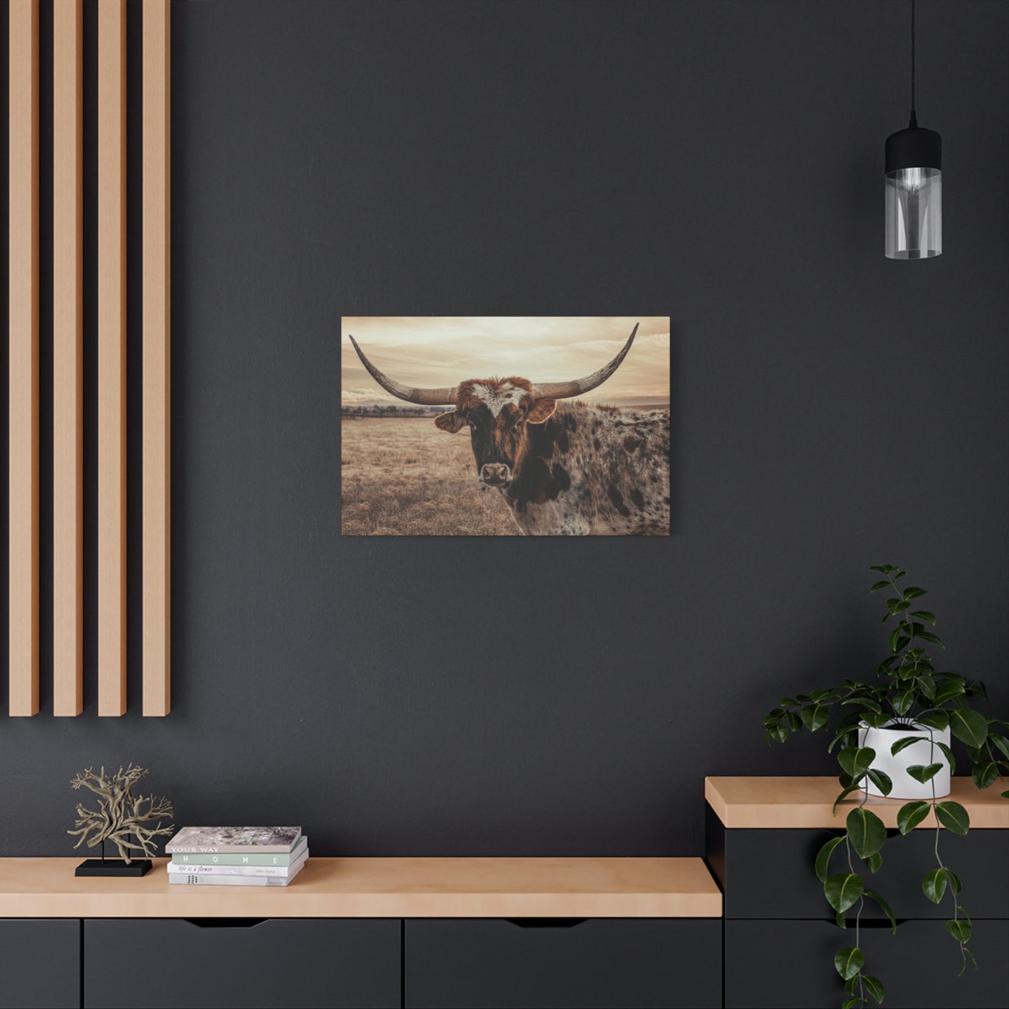 Wild Straight Long Horn Wall Art & Canvas Prints