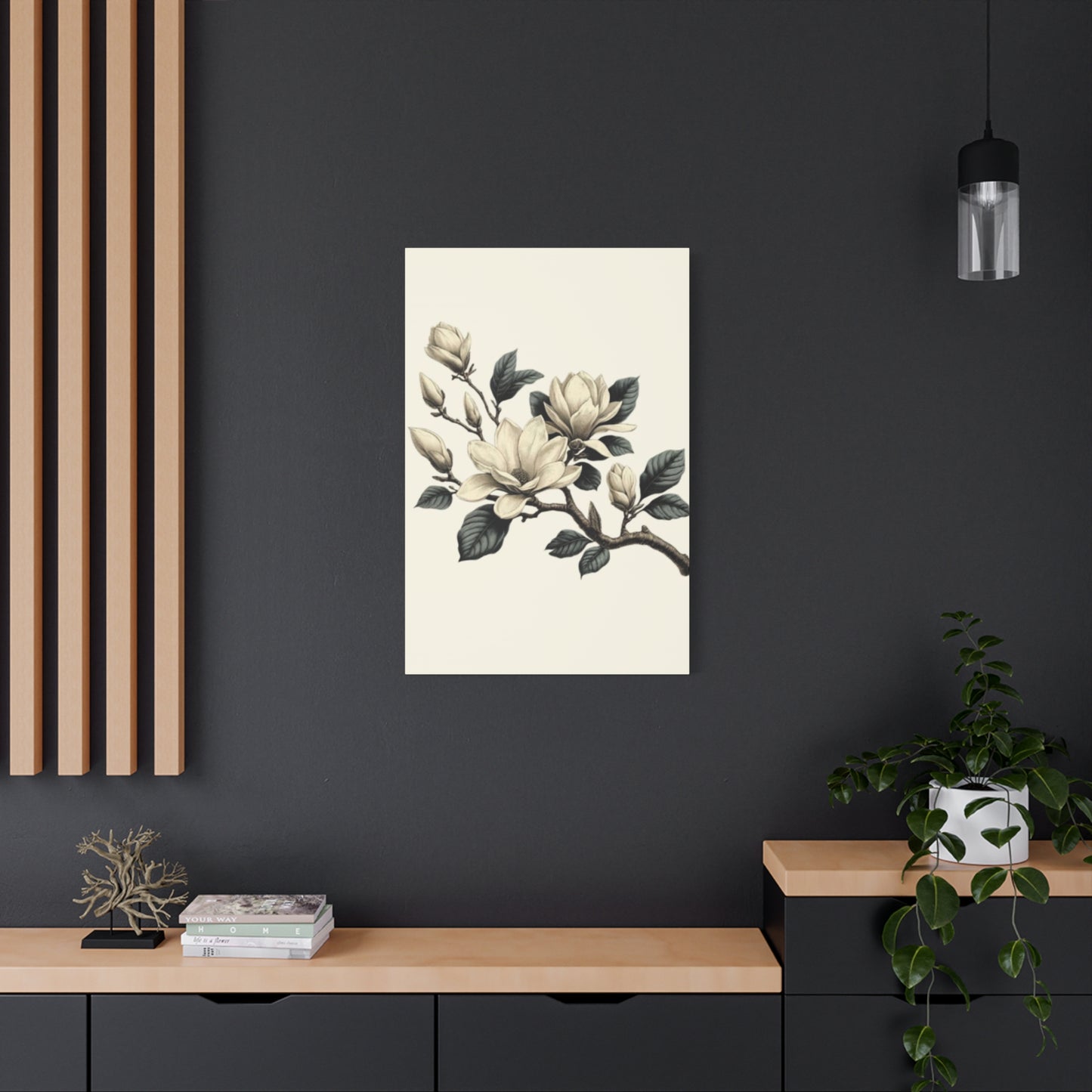 White Magnolia Flower Painting Wall Art & Canvas Prints