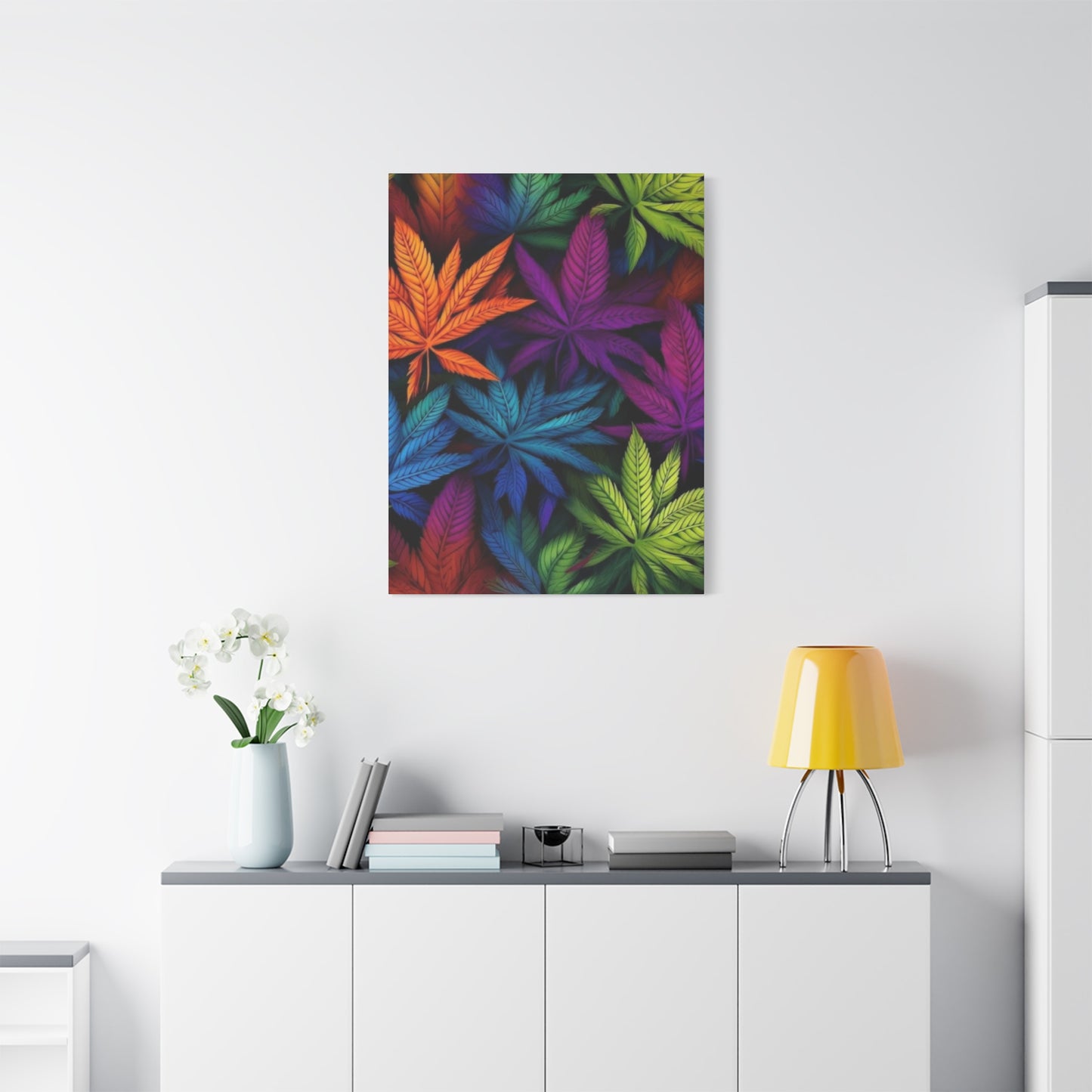 Colorful Cannabis Plant Marijuana Wall Art & Canvas Prints