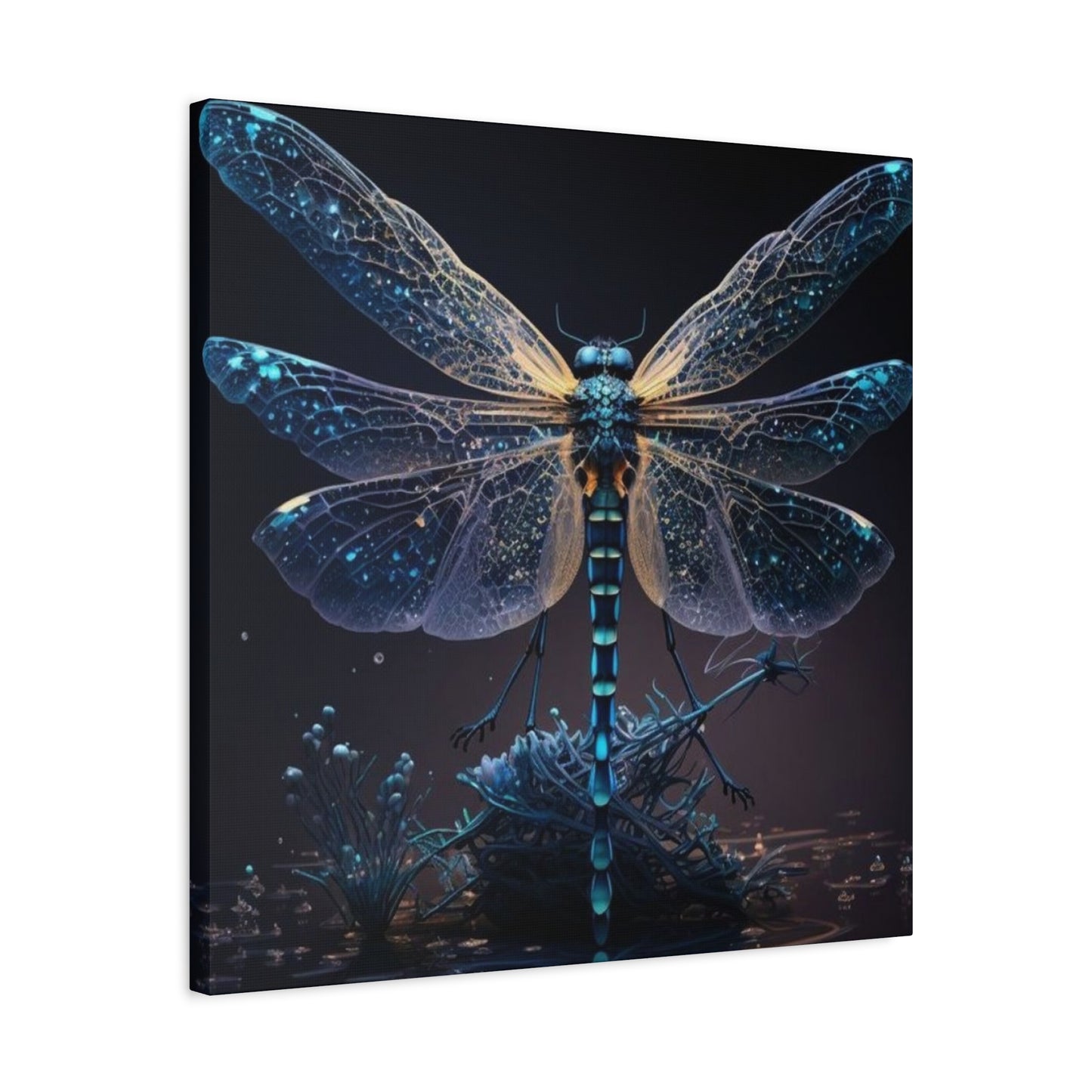 Dark Theme Dragonfly Wall Art & Canvas Prints