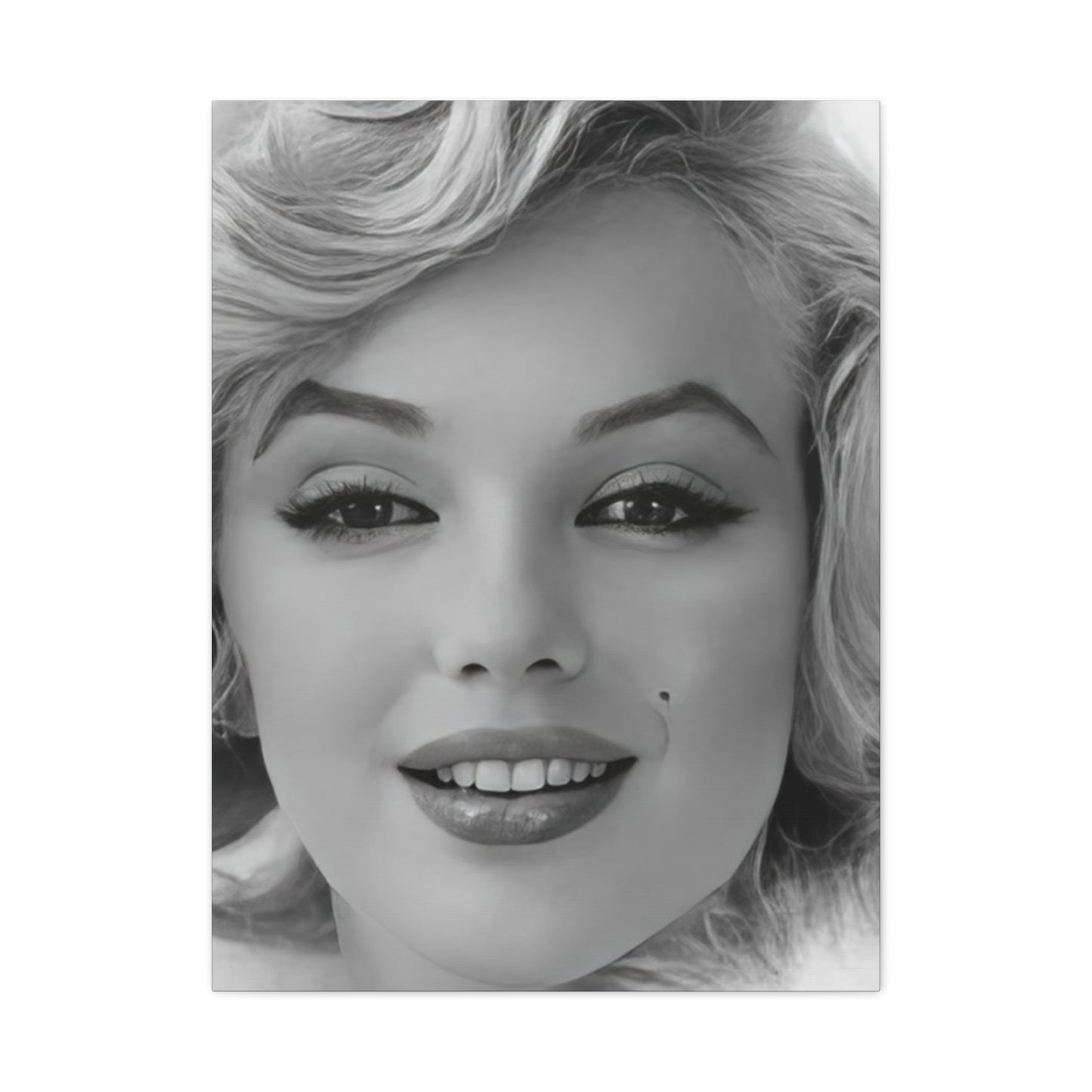 Monochrome Beautiful Face Of Marilyn Monroe Wall Art & Canvas Prints