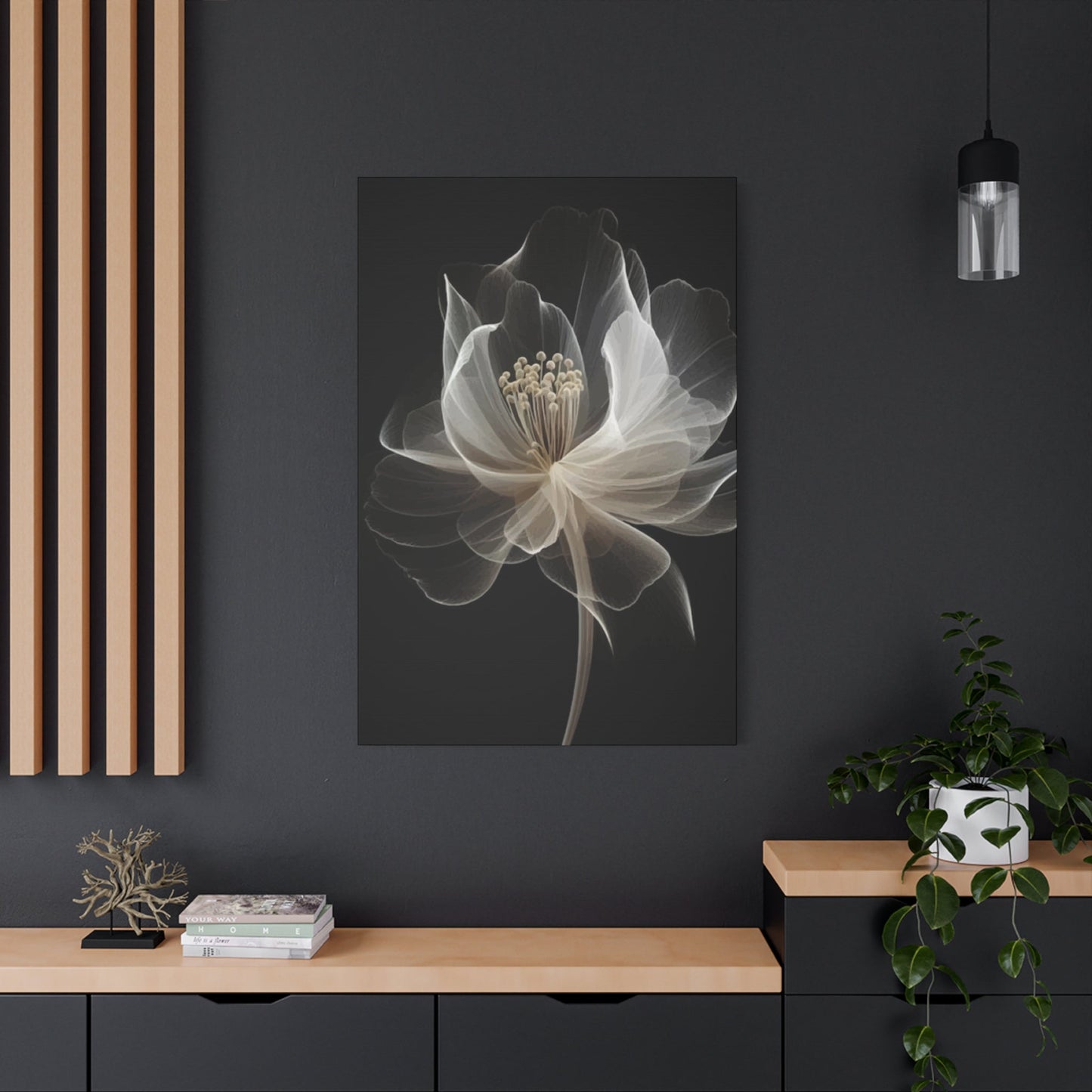 White flower Wall Art & Canvas Prints