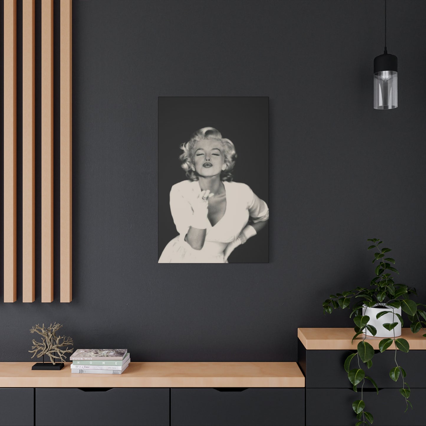 Beautiful Marilyn Monroe Flying Kiss Candid Photo Wall Art & Canvas Prints