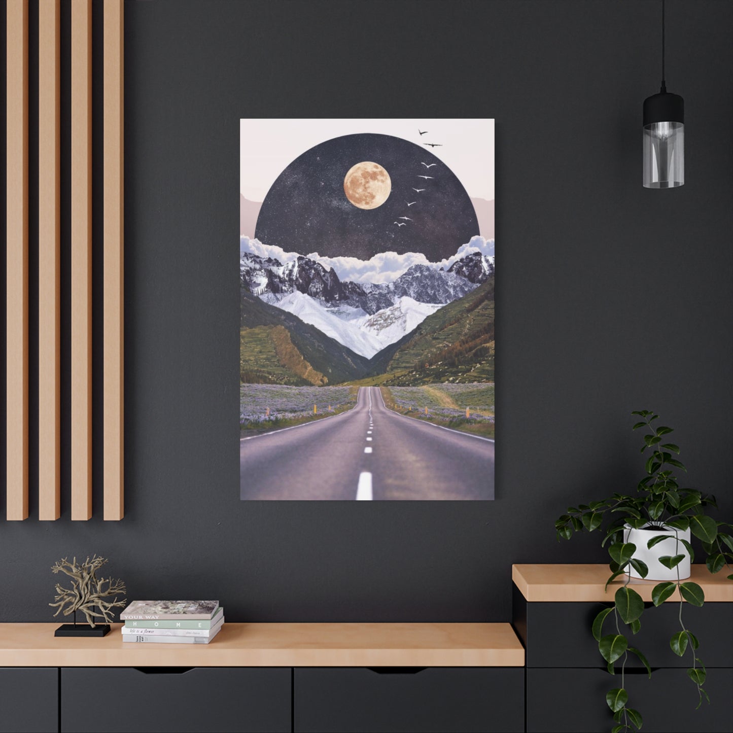 Long Road To Mountains Mixed Media Wall Art & Canvas Prints