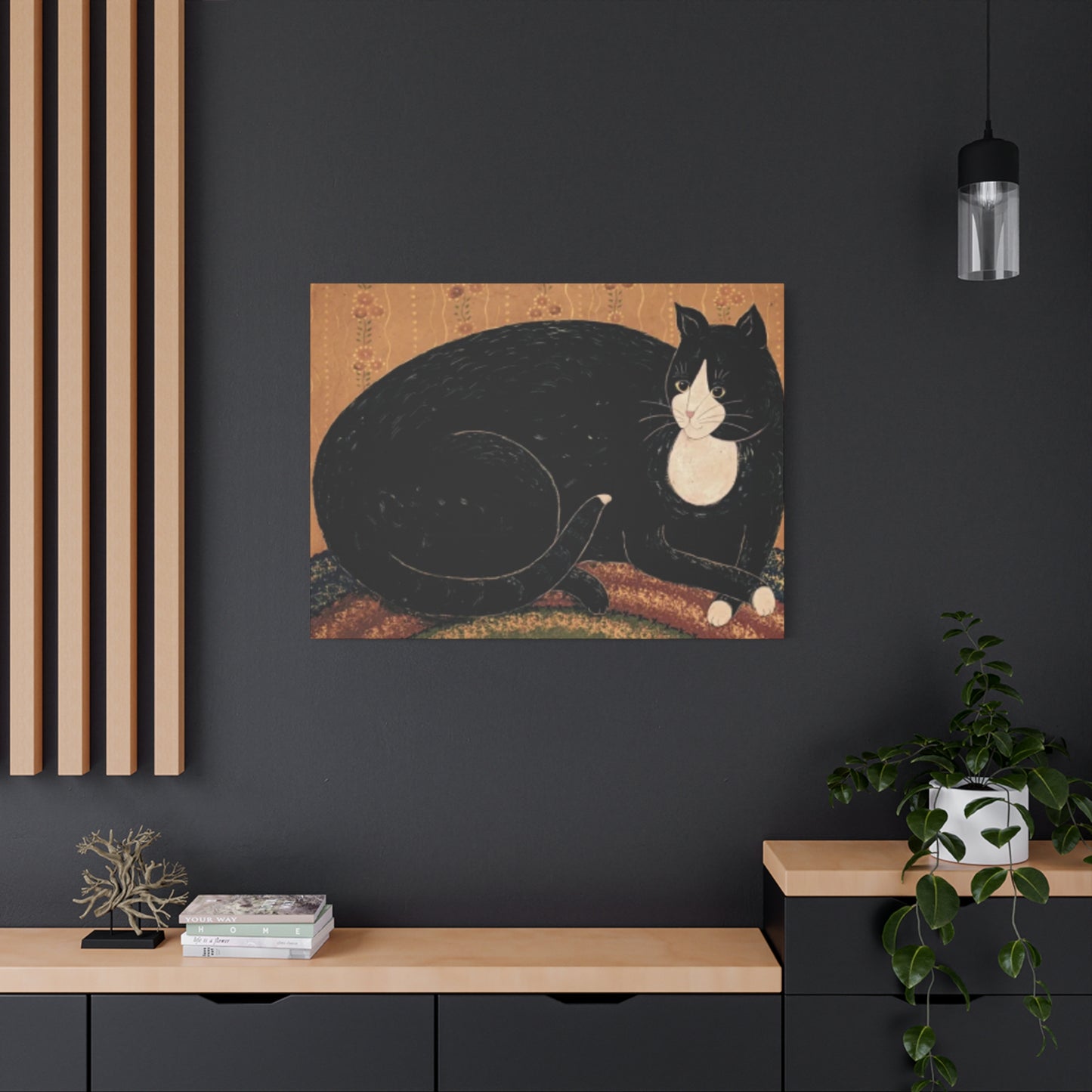 Black Fat Cat Kimble Warren Wall Art & Canvas Prints