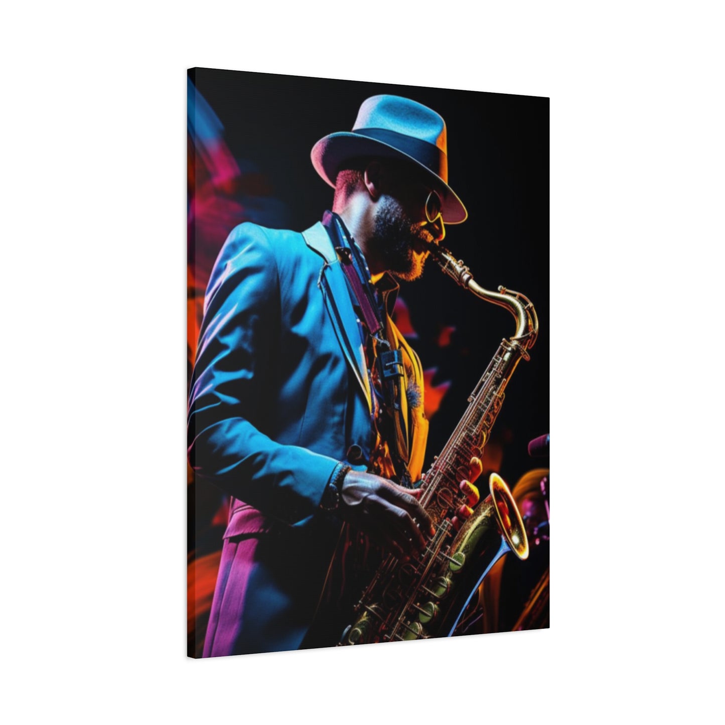 Artist With Saxophone Jazz Wall Art & Canvas Prints