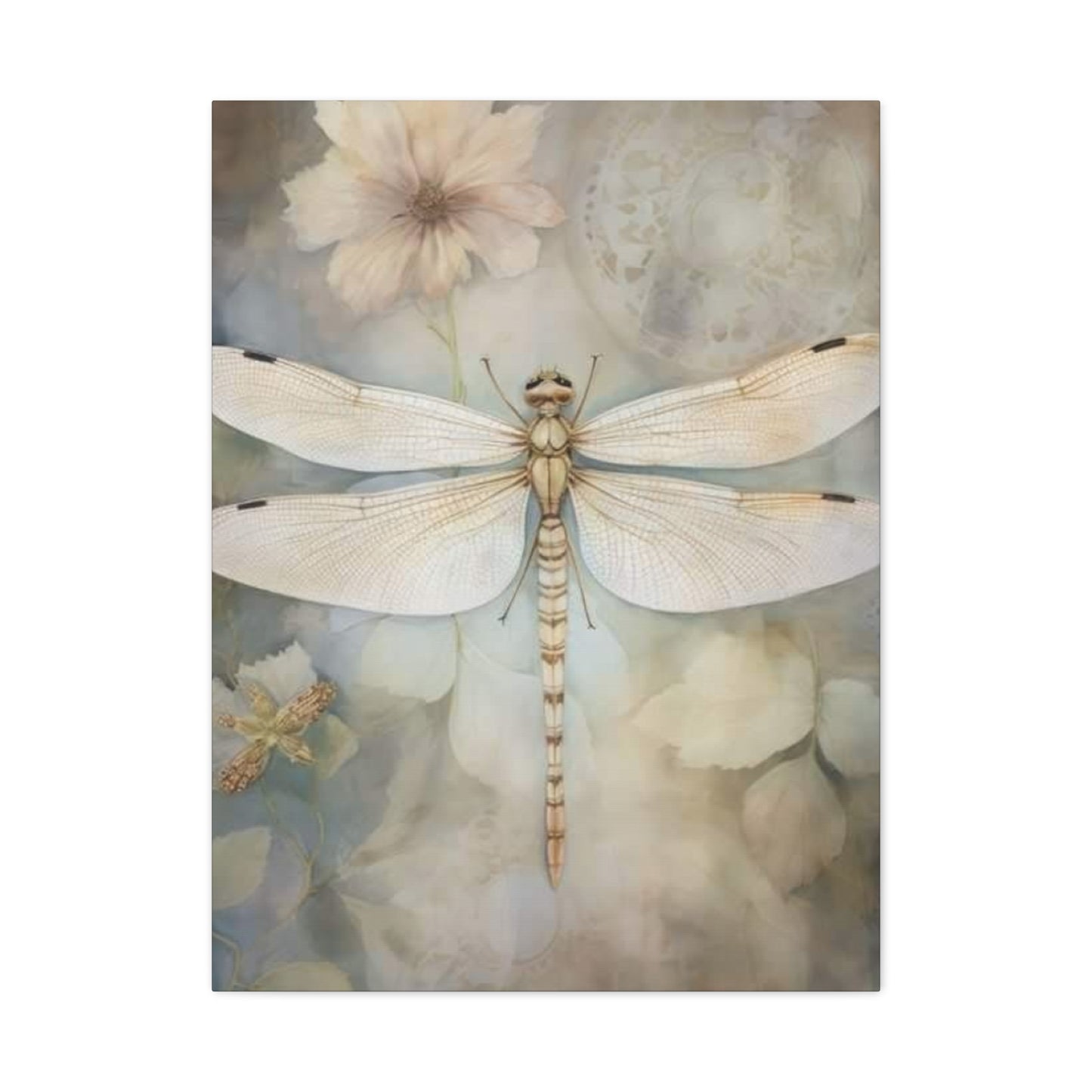 Earthy Creamy Dragonfly Wall Art & Canvas Prints