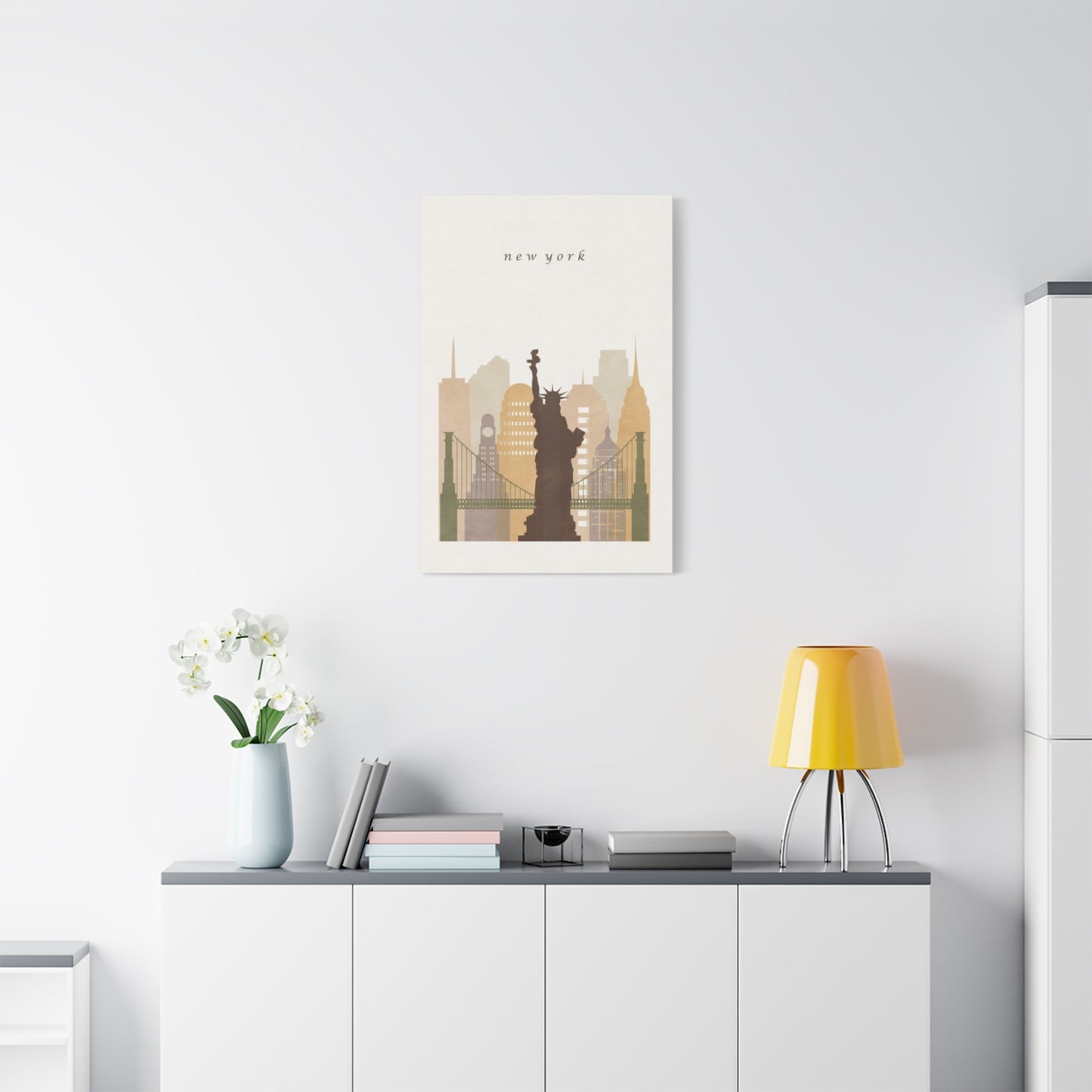 Statue Of Liberty Sepia Poster NYC Skyline Wall Art & Canvas Prints