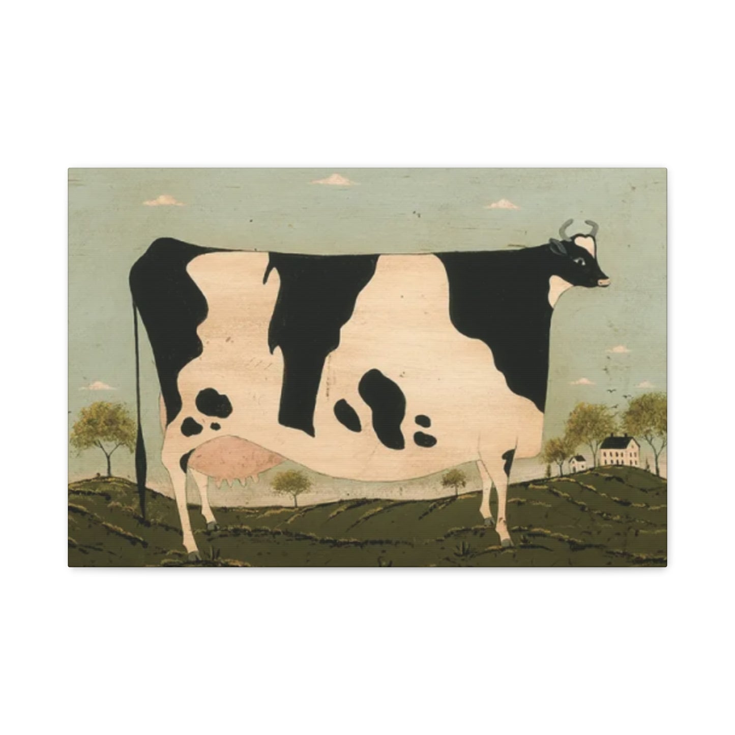 Black And White Cow Kimble Warren Wall Art & Canvas Prints