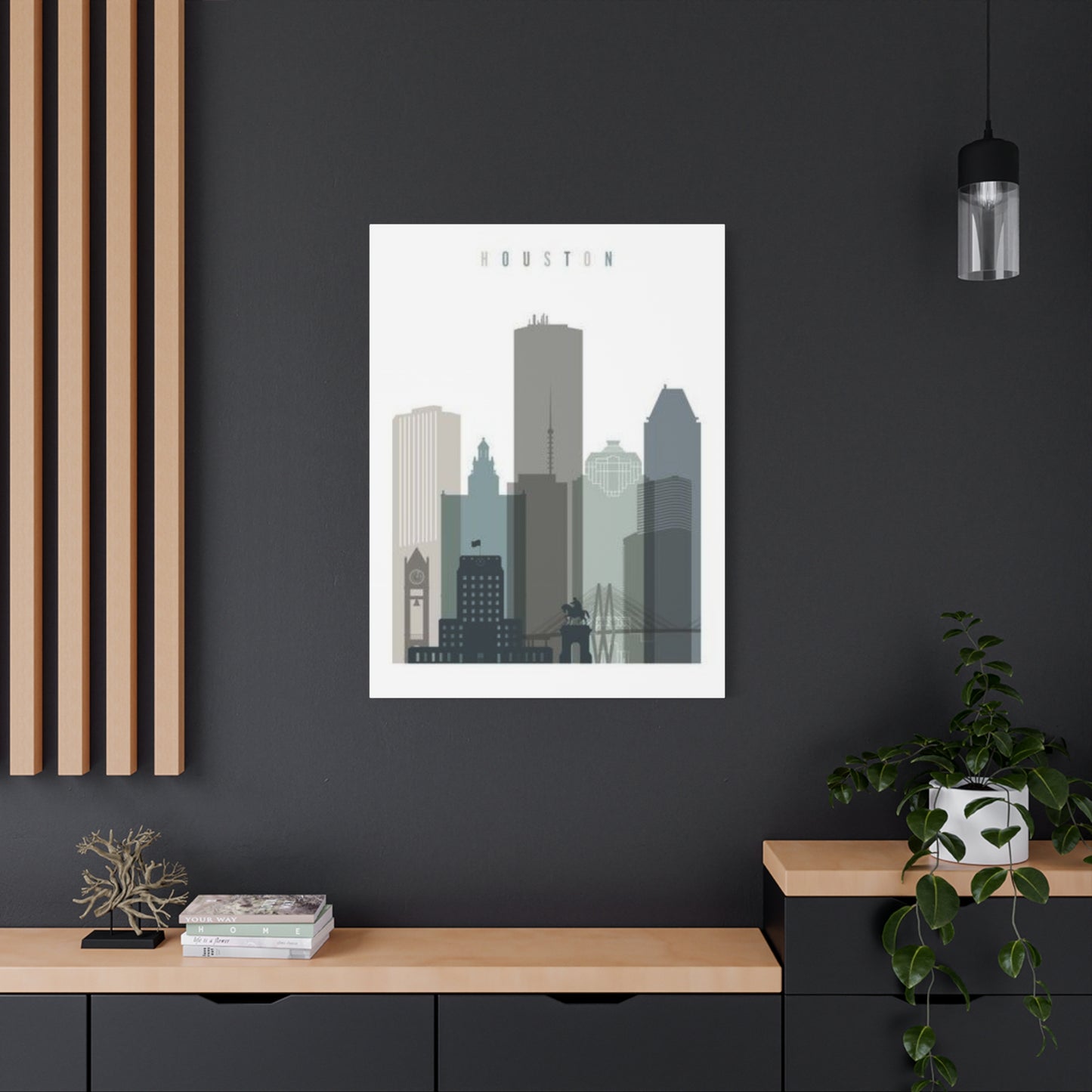 Houston Skyline Painting Wall Art & Canvas Prints